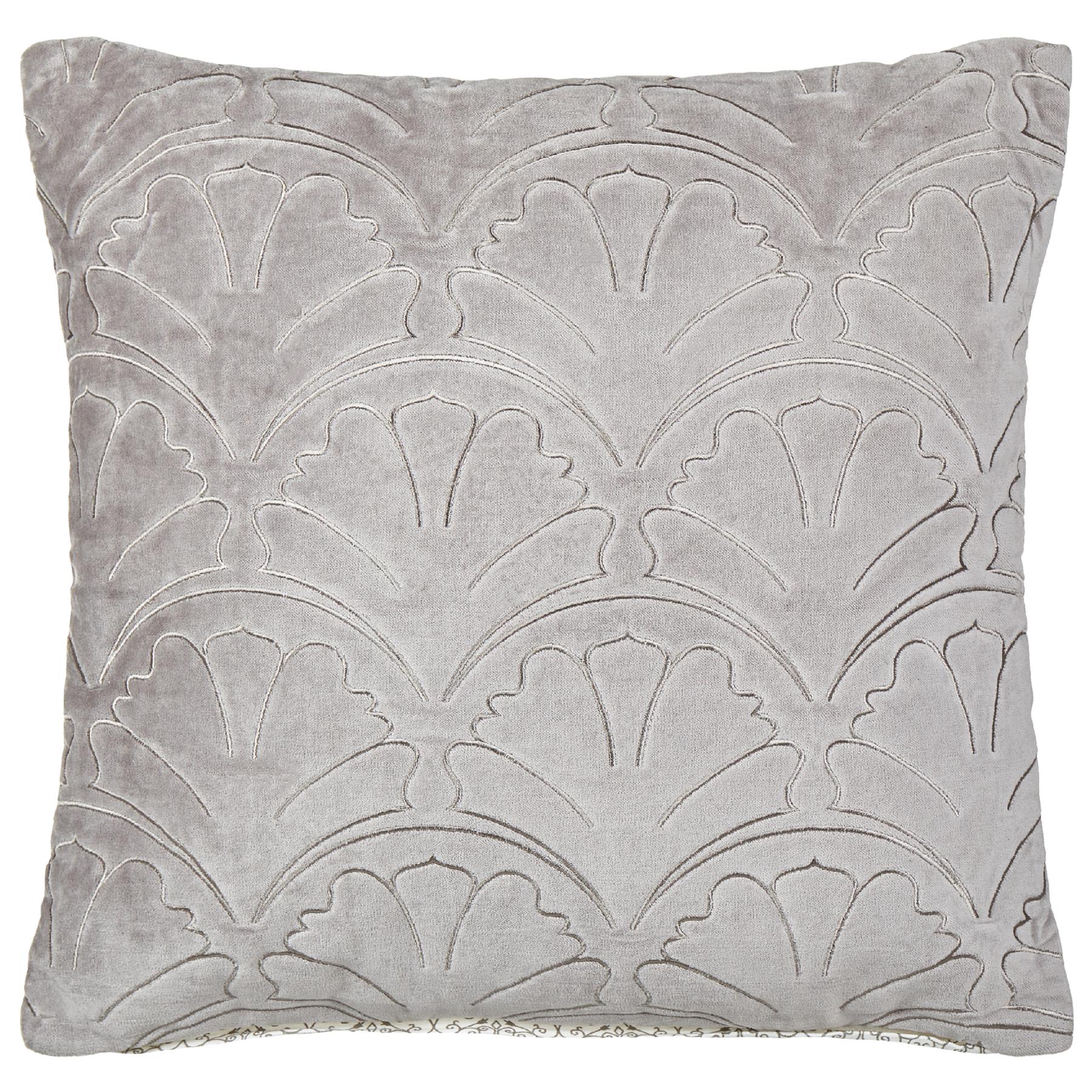 Beliani-GLORIOSA-Sierkussen set van 2-Lichtgrijs-45 x 45 cm-Fluweel
