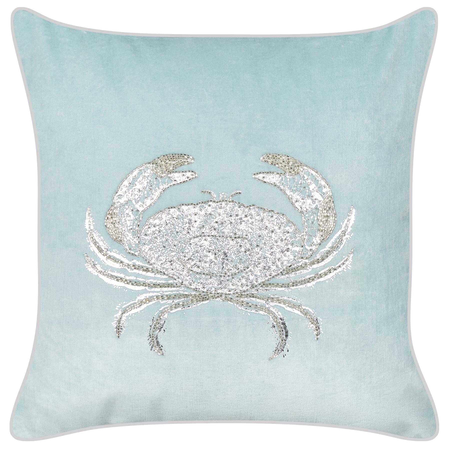 Beliani-BOSSIELLA-Sierkussen set van 2-Blauw-45 x 45 cm-Fluweel