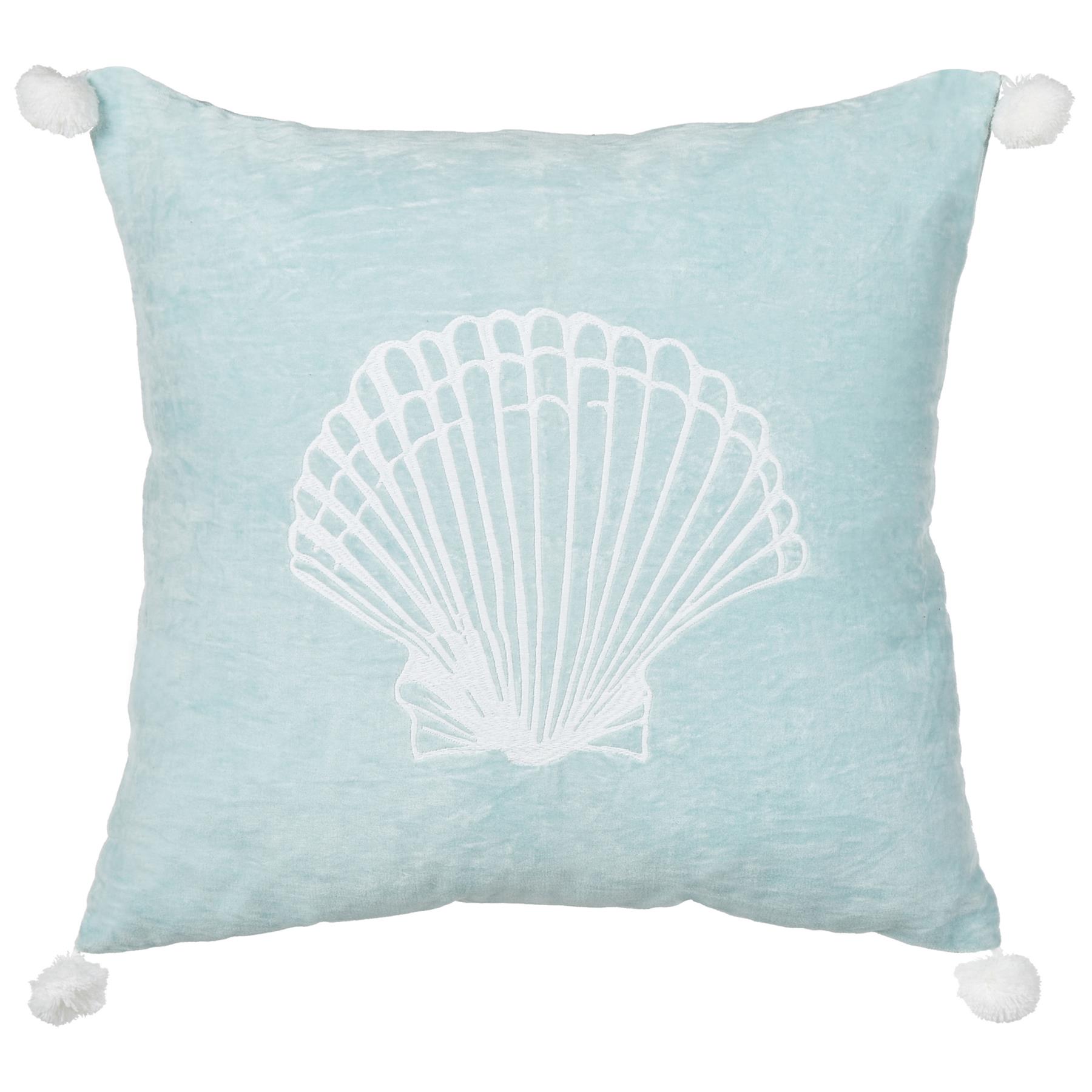 Beliani-LEATHESIA-Sierkussen set van 2-Blauw-45 x 45 cm-Fluweel