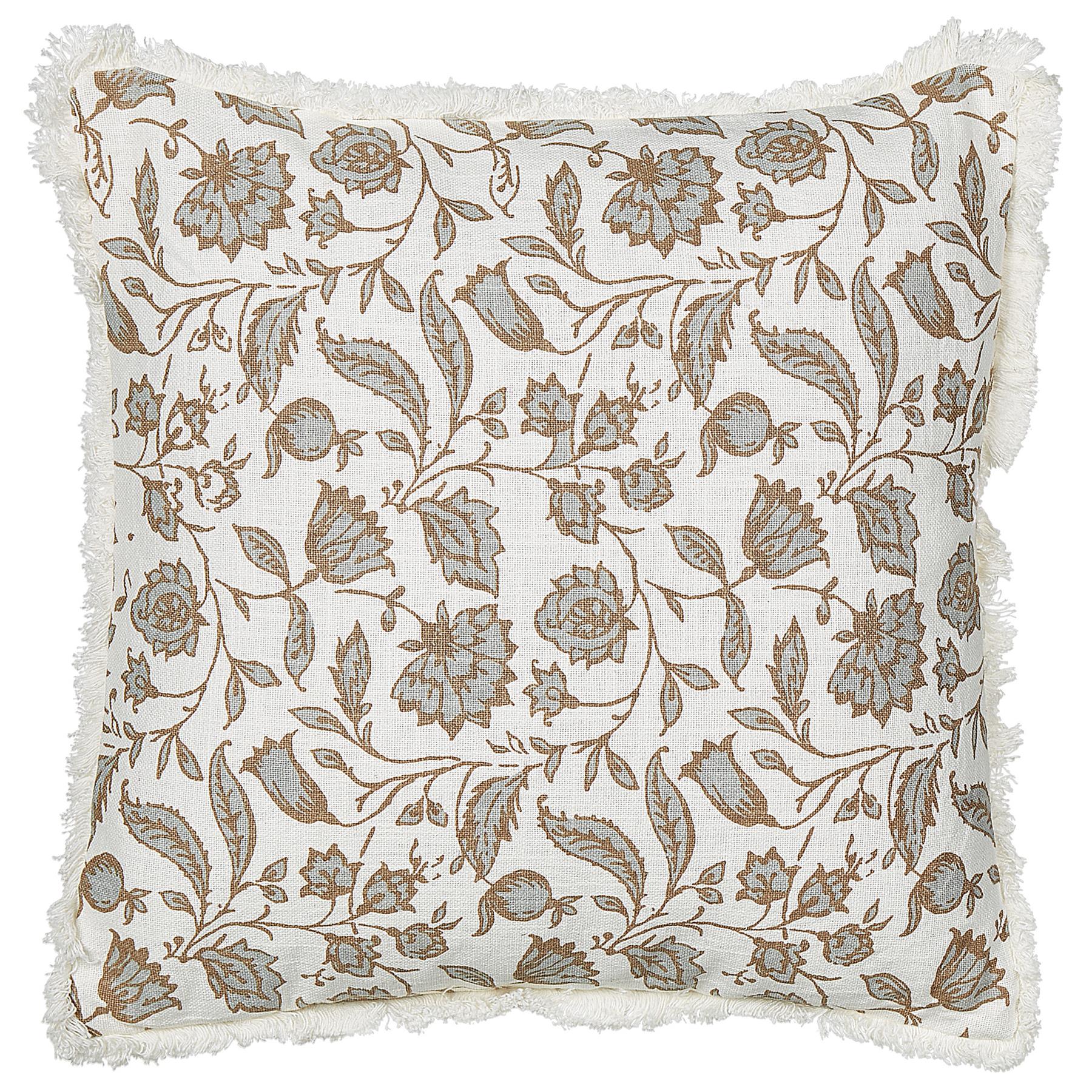 Beliani-LIVISTONA-Sierkussen set van 2-Wit|Grijs-45 x 45 cm-Katoen