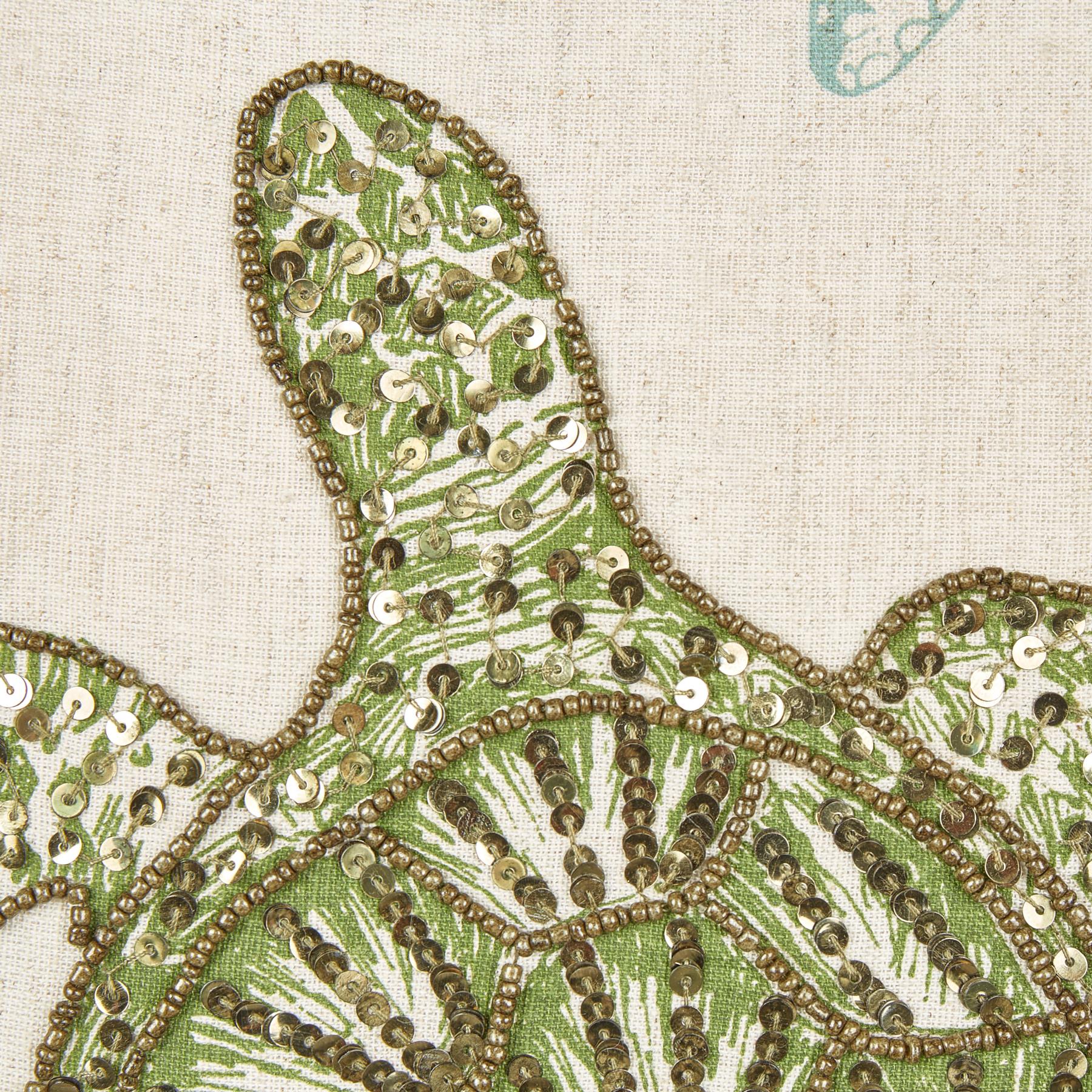Beliani - ALGAE - Sierkussen - Beige - 45 x 45 cm - Linnen