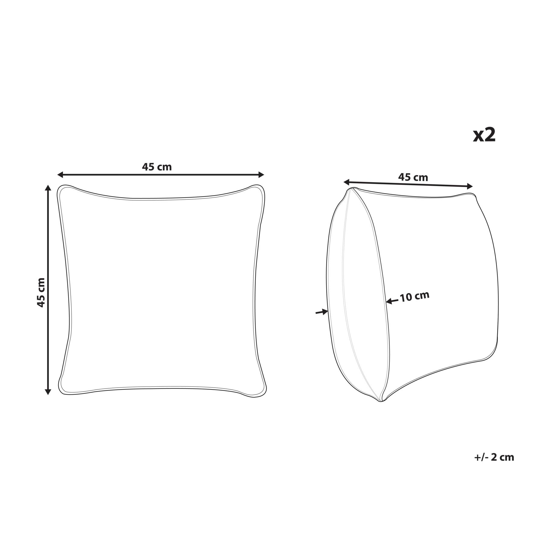 Beliani-NORI-Sierkussen set van 2-Mintgroen-45 x 45 cm-Fluweel