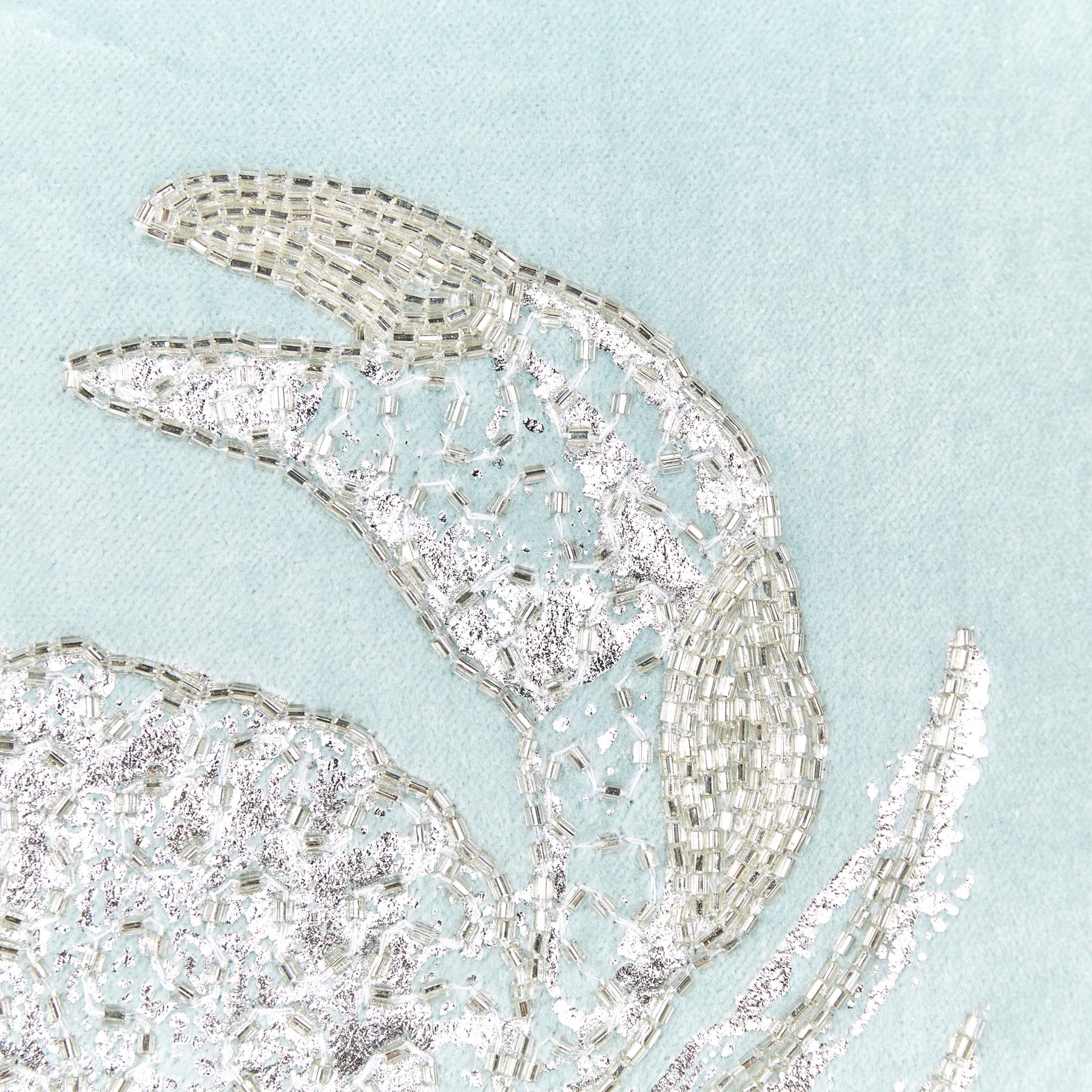 Beliani - BOSSIELLA - Sierkussen - Blauw - 45 x 45 cm - Fluweel