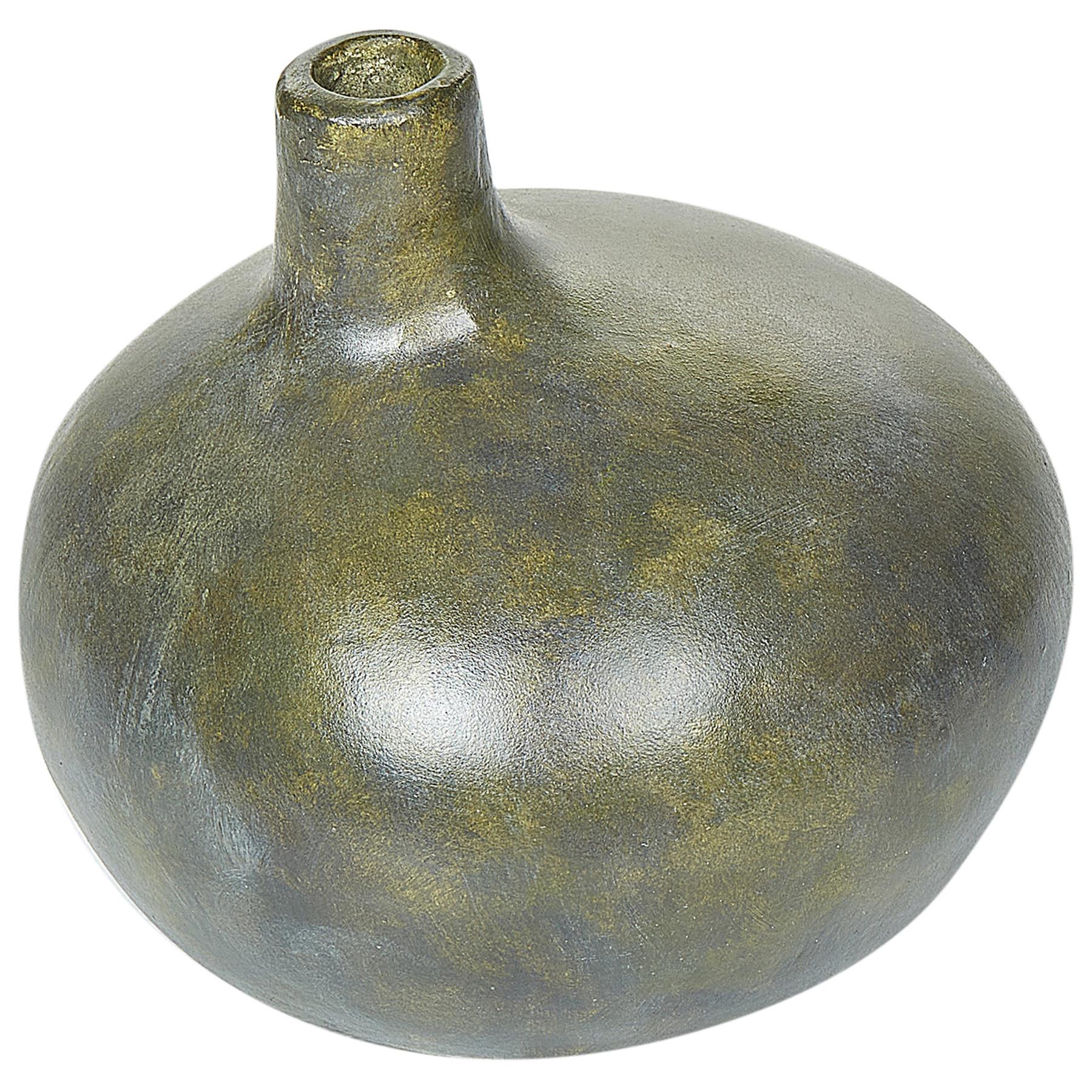 Beliani - KLANG - Decoratieve vaas - Grijs|Goud - Terracotta