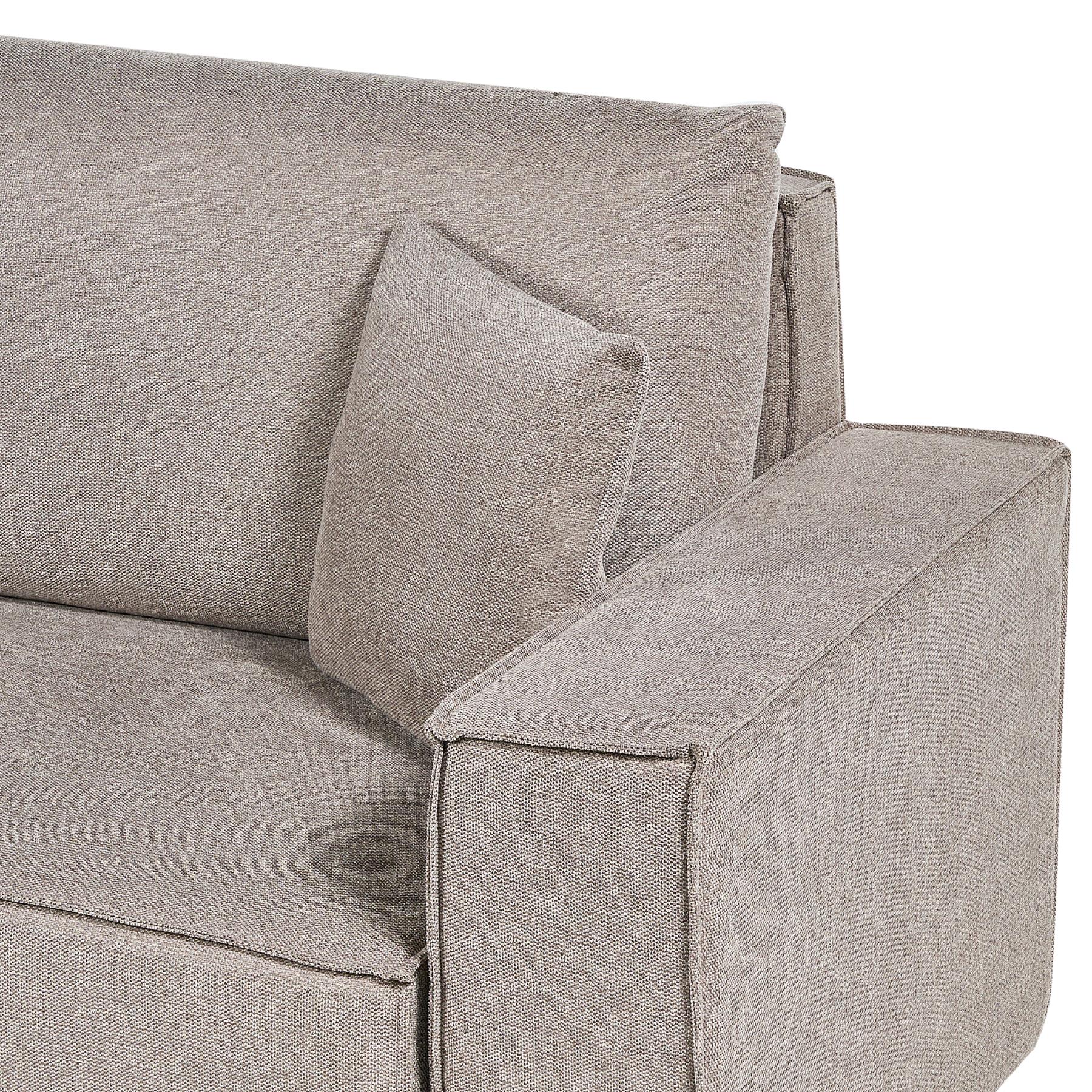 Beliani-KARILA-Hoekbank met opbergruimte-Taupe-Rechtszijdig-Polyester