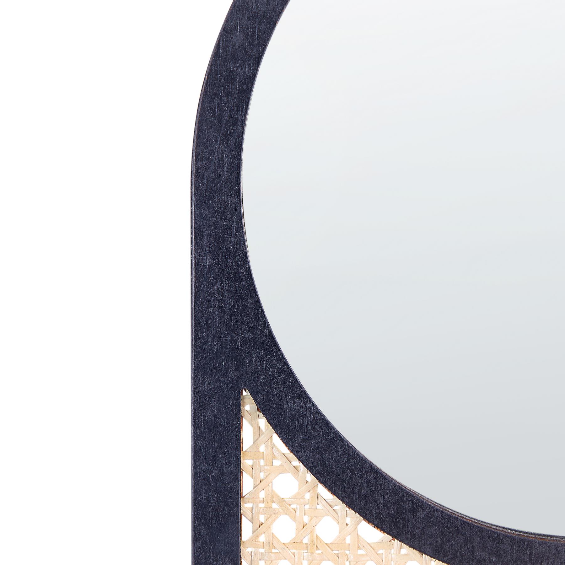 Beliani - BALEAL - Wandspiegel - Licht - Rotan