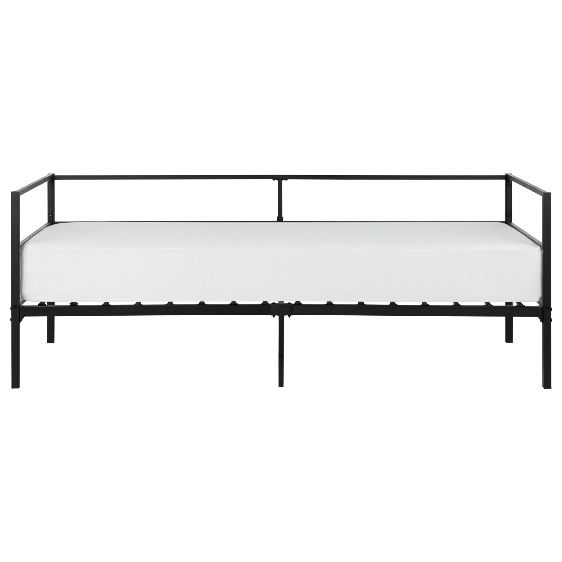 Beliani - BATTUT - Eenpersoonsbed - Zwart - 90 x 200 cm - Metaal