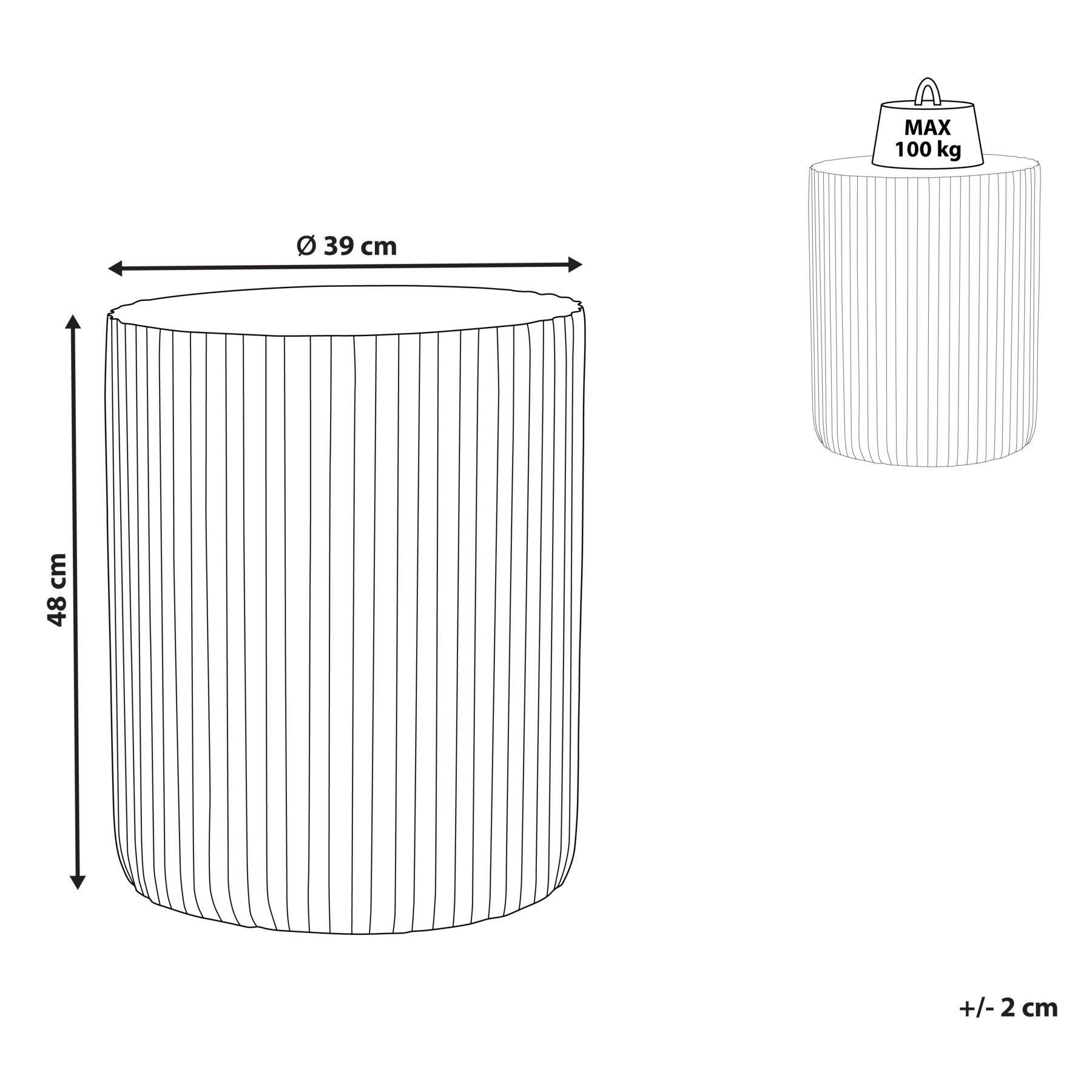 Beliani - AMARO - Bijzettafel - Lichtgrijs - Lichtbeton