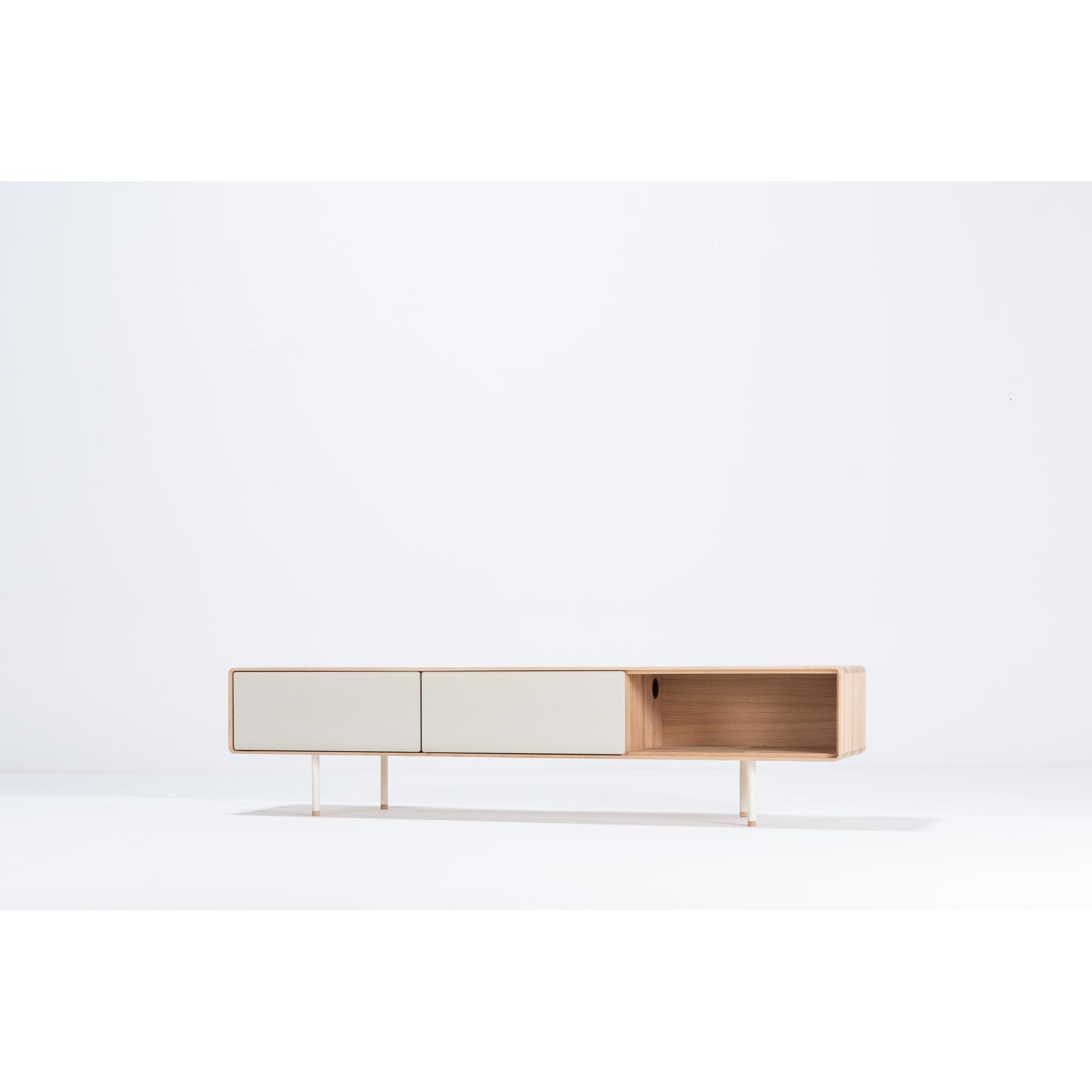 Gazzda Fina dressoir tv-meubel 200x45 natural|zwart