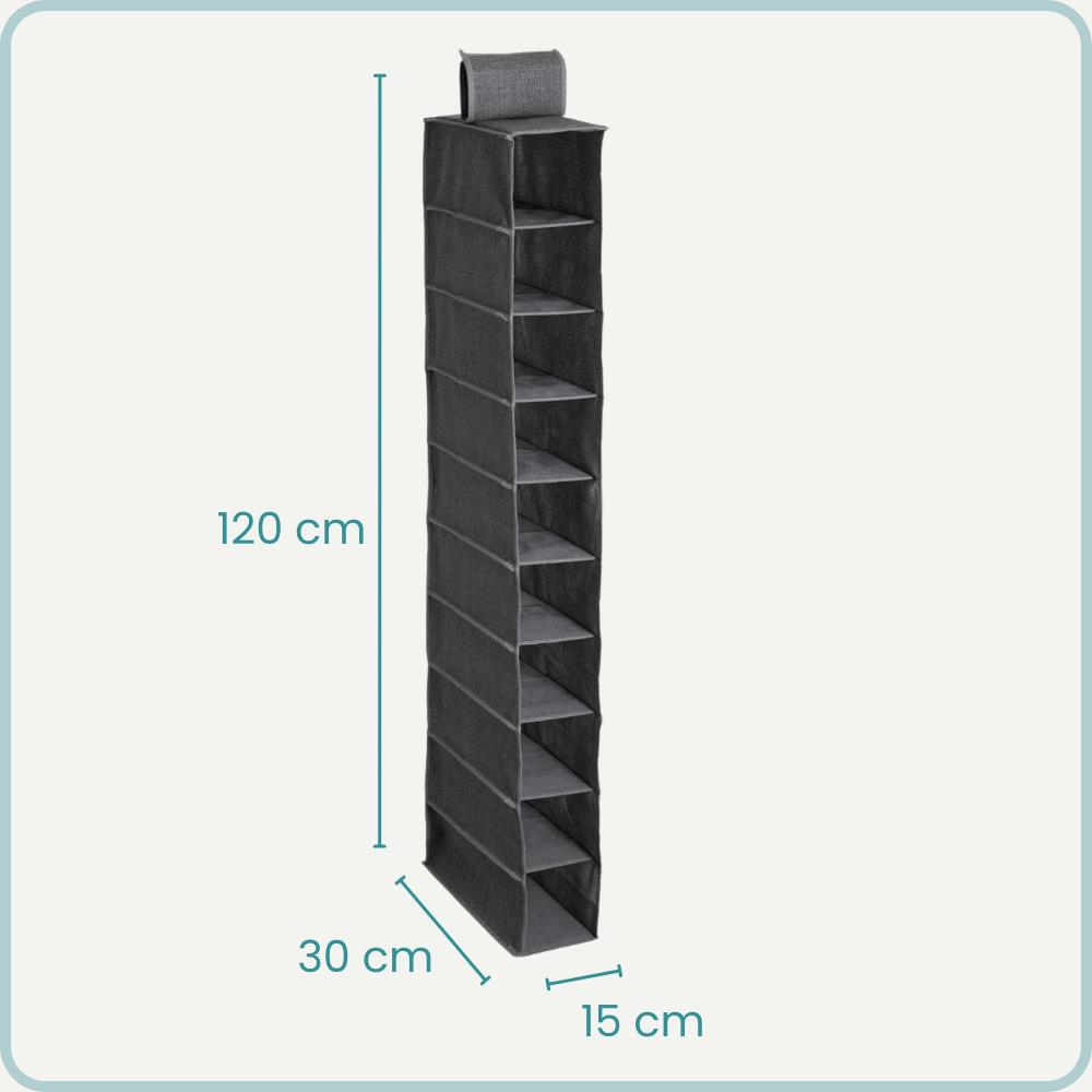 NORDIX Kast Organizer Hangend 10 vakken Schoenen Polypropyleen