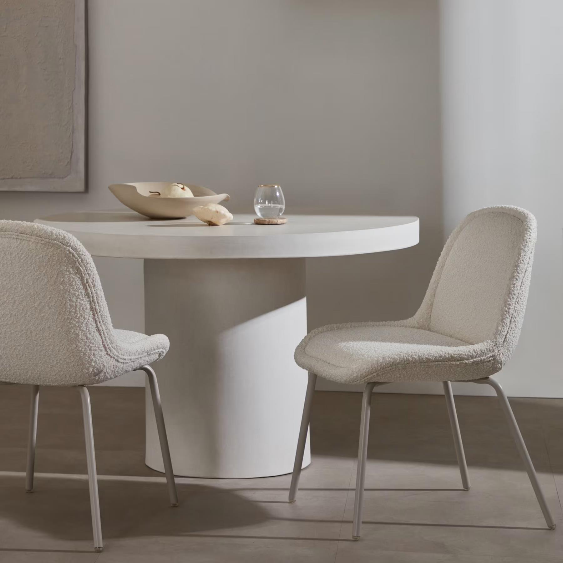 Kave Home - Aiguablava ronde tafel in wit cement, Ø 120 cm