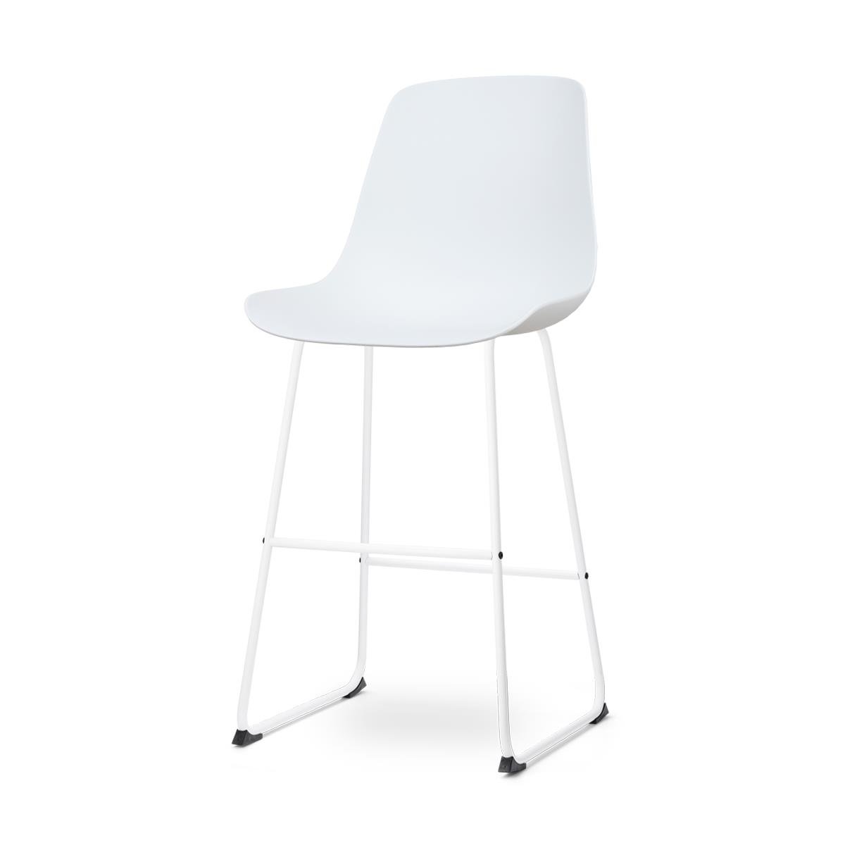 Nolon Nino-Pip Barkruk Wit - Kunststof - Wit Onderstel - 75 cm