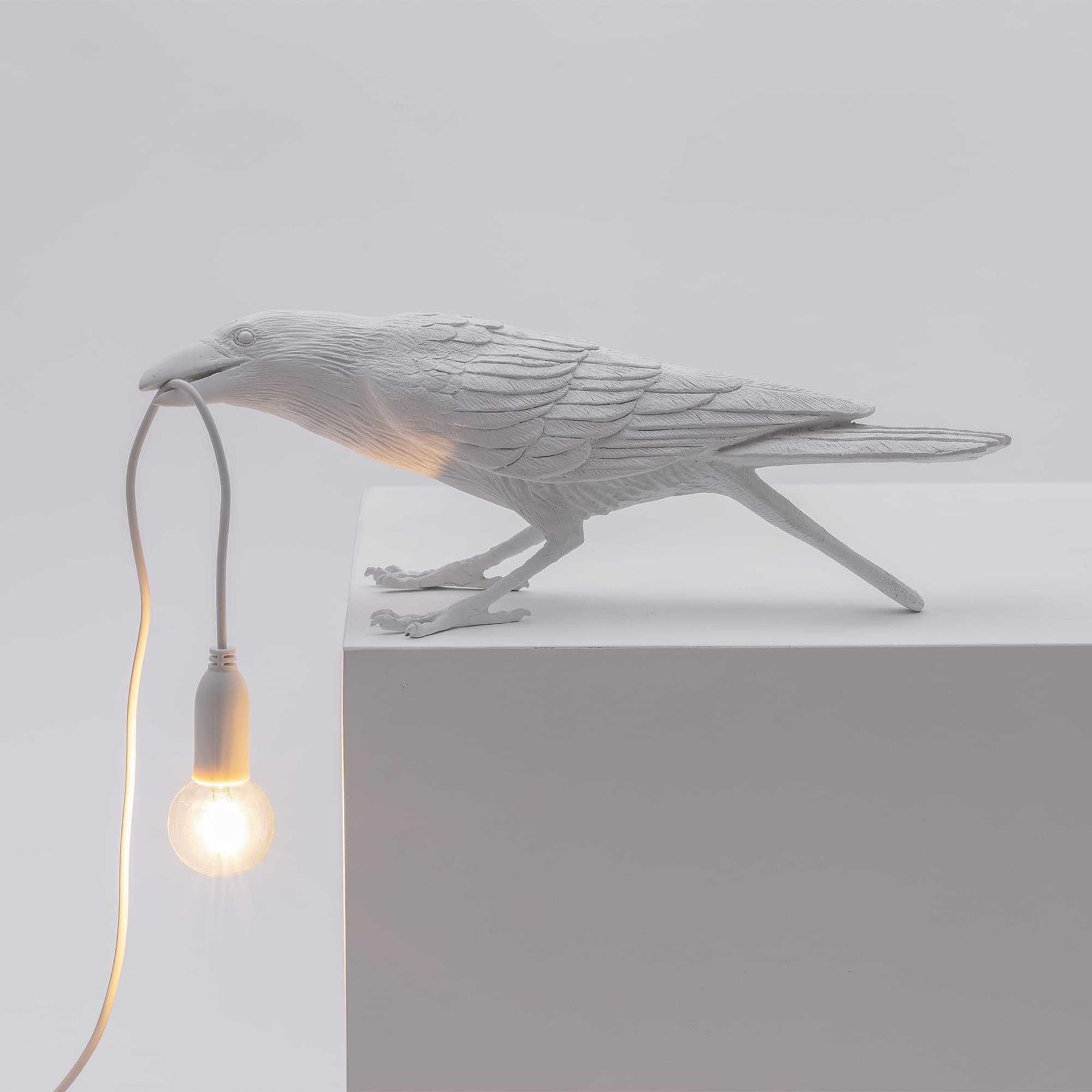 Seletti Bird Playing tafellamp buiten wit