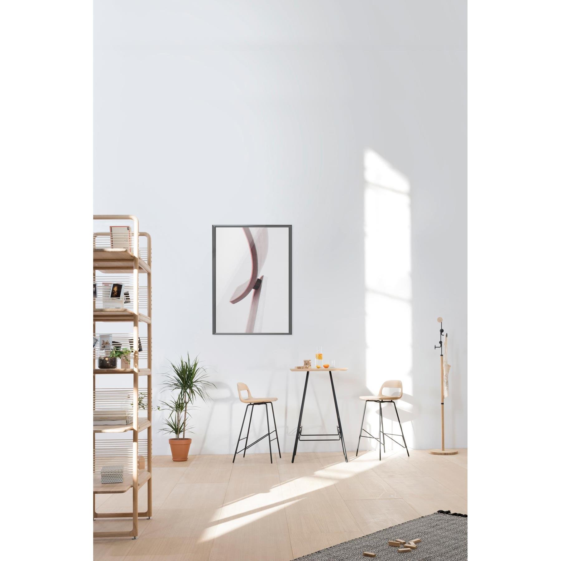 Gazzda Leina bar tafel 70x70 whitewash, wit onderstel