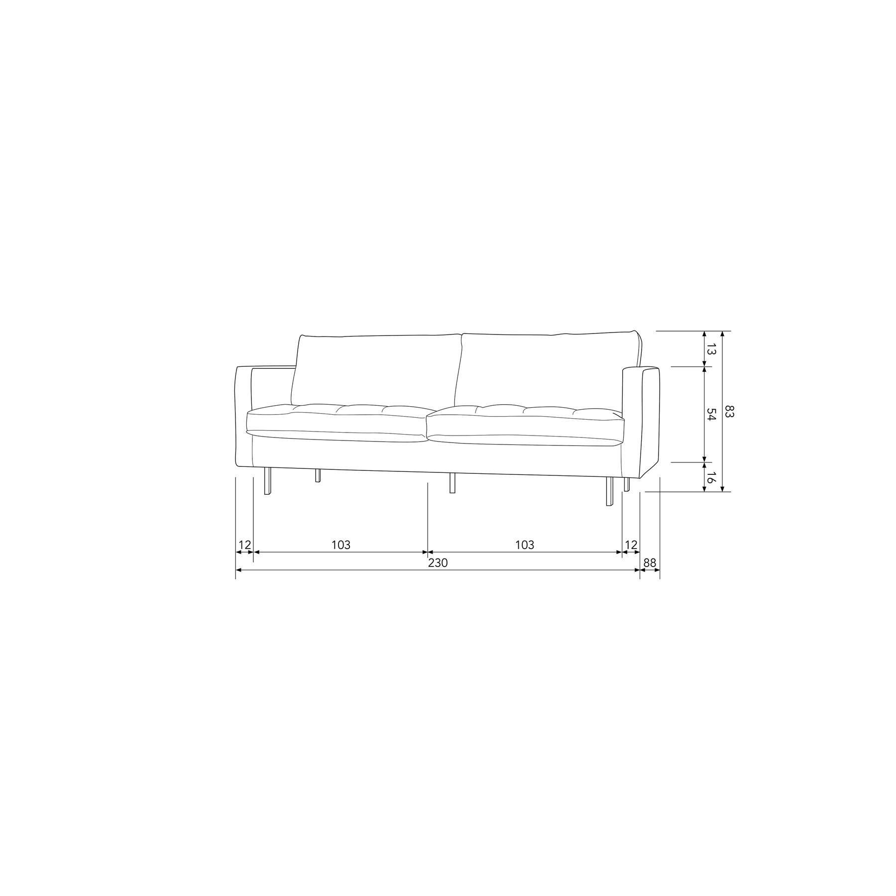 BePureHome Rodeo Classic Bank - Polyester - Pistache - 83x230x88