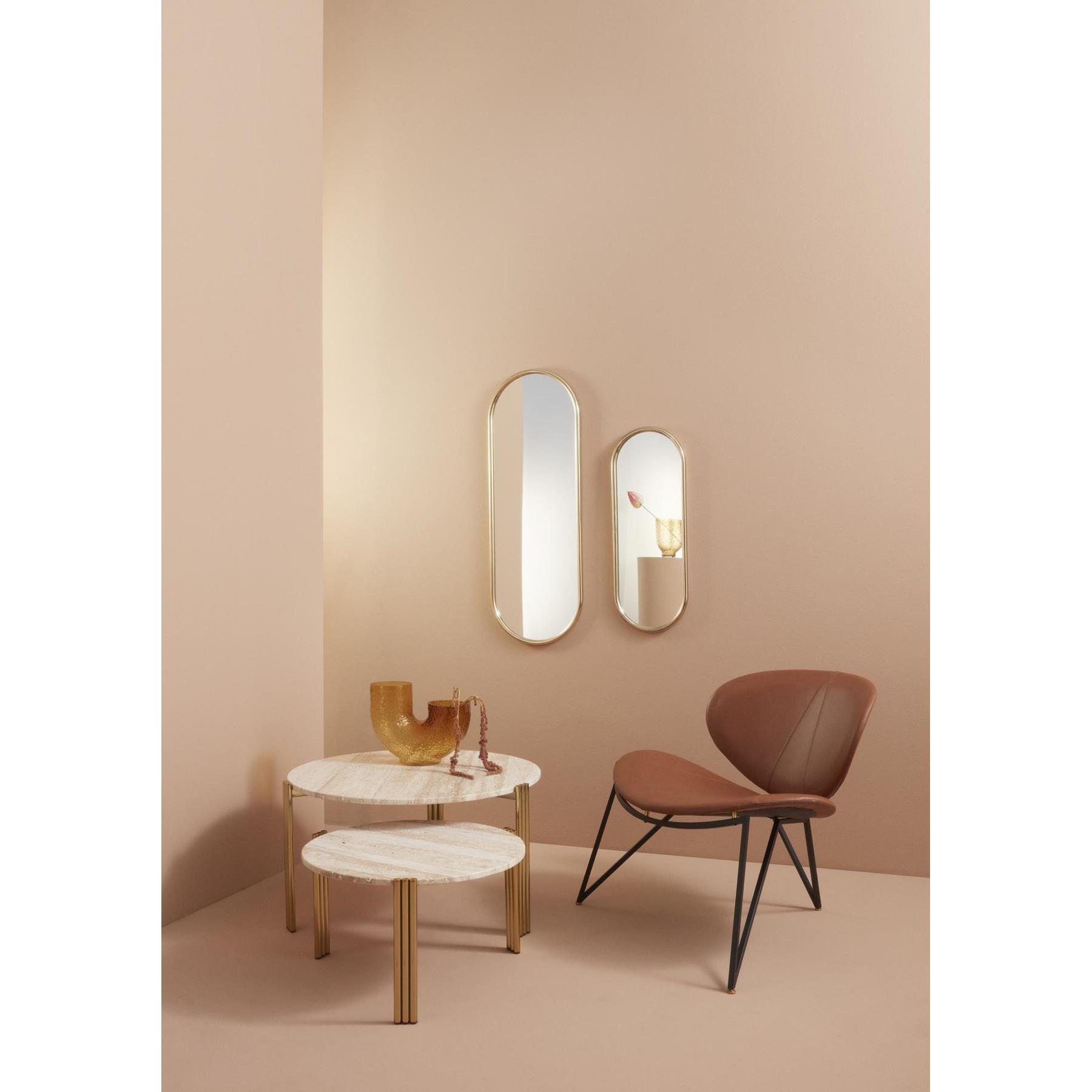 AYTM Tribus salontafel Ø80 goud|travertine