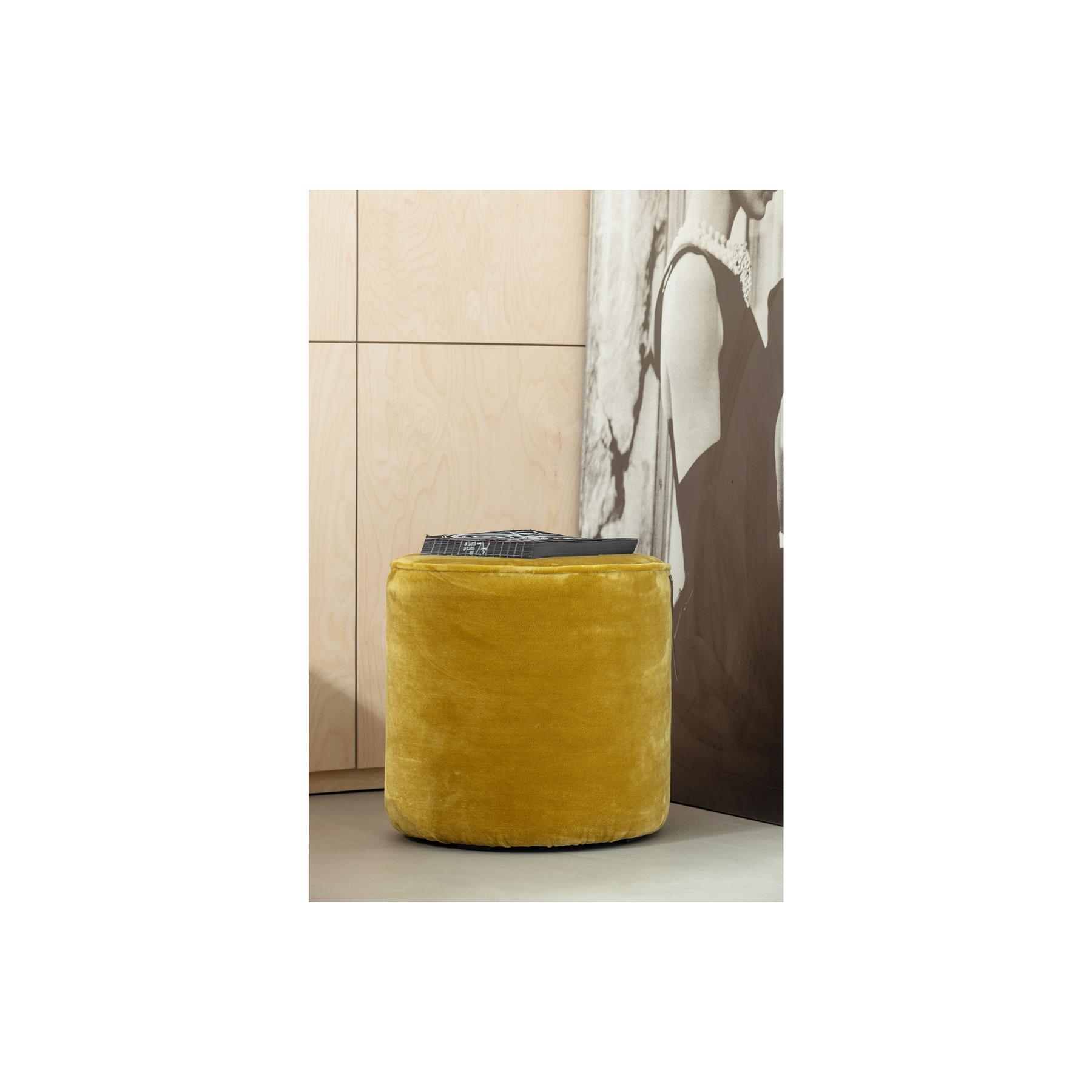 WOOOD Poef Sara - Polyester - Kiwi - 46x46x46