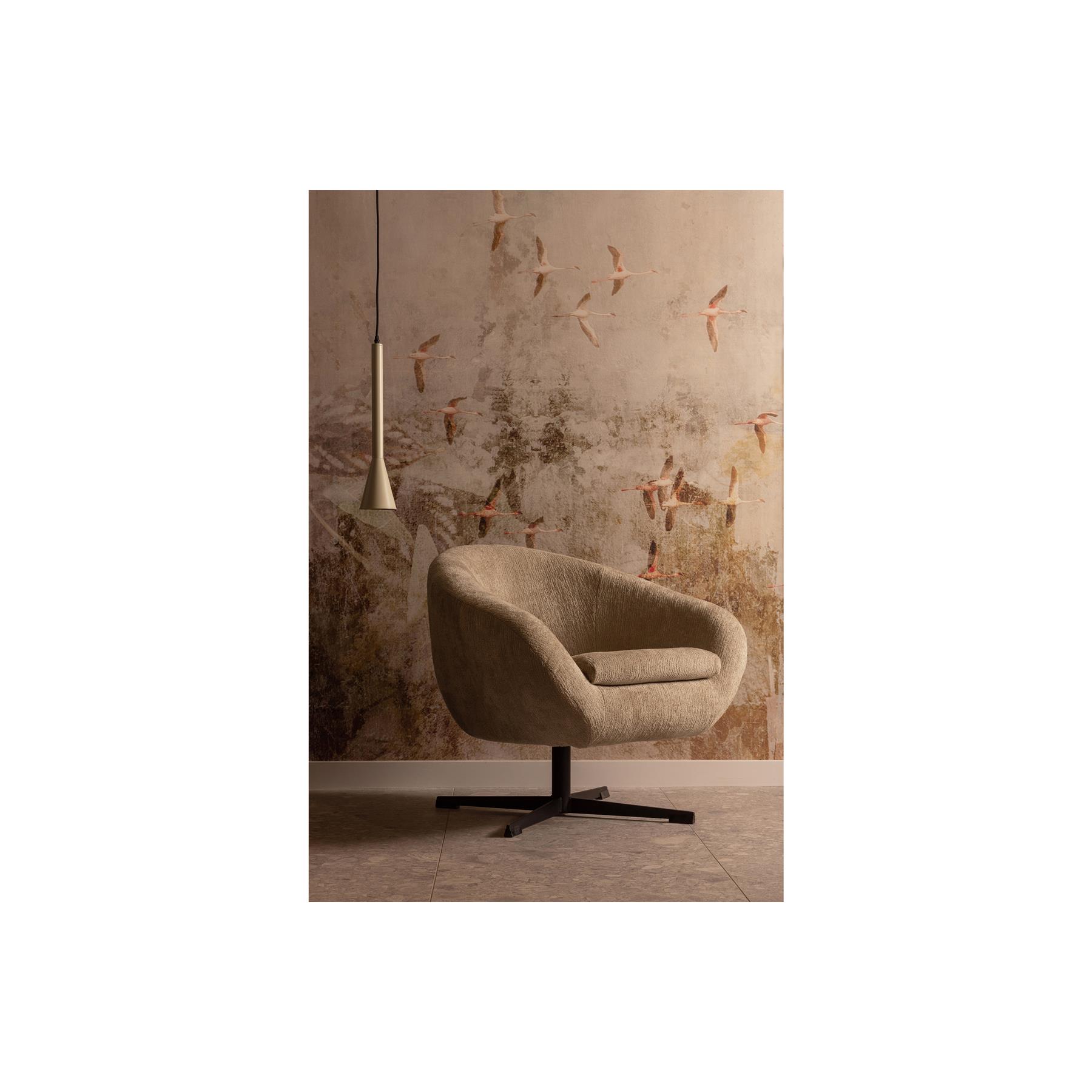 BePureHome Draaifauteuil Desert - Polyester - Zand - 70x85x74