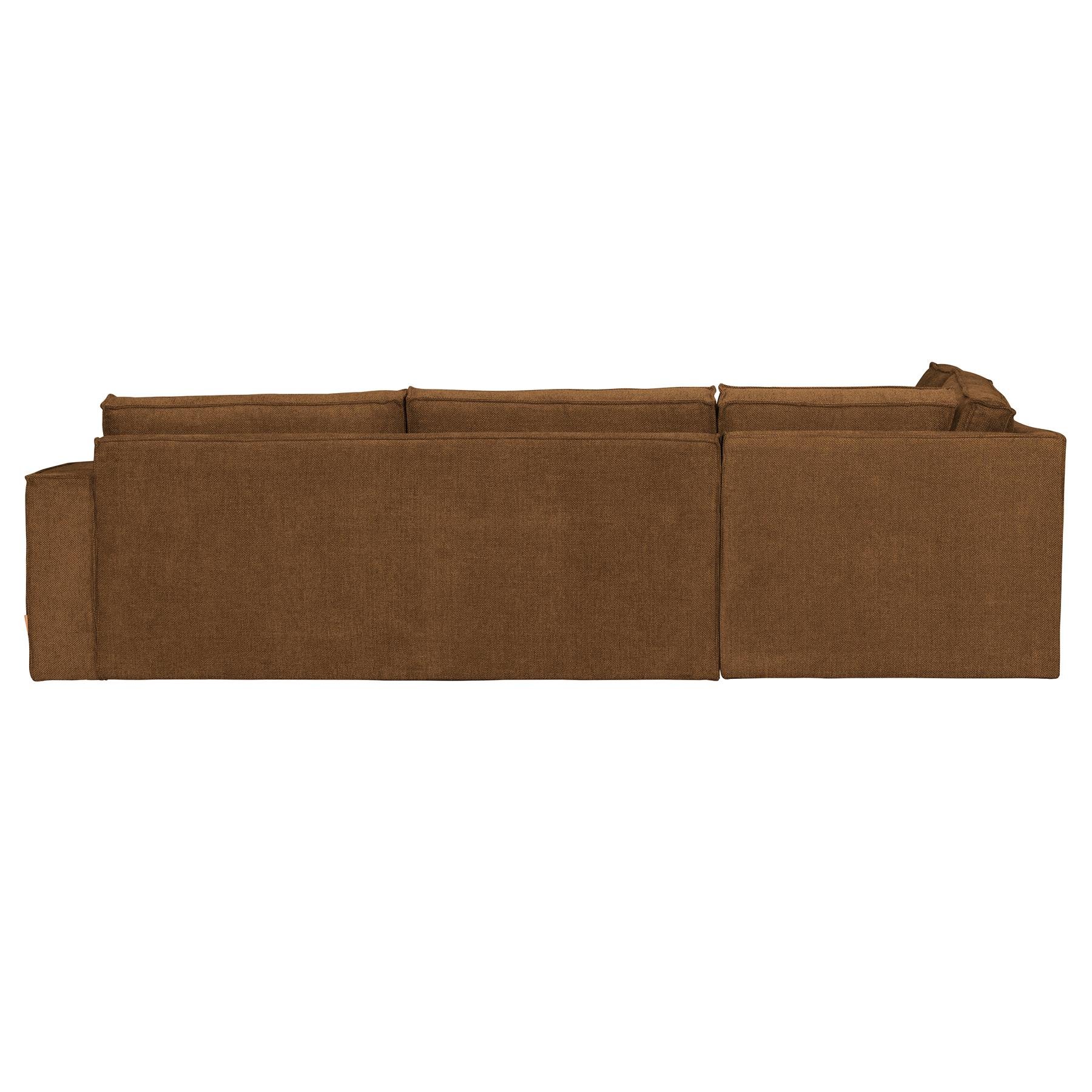 WOOOD Freddie Hoekbank Links - Melange Stof - Brons - 90x283x197