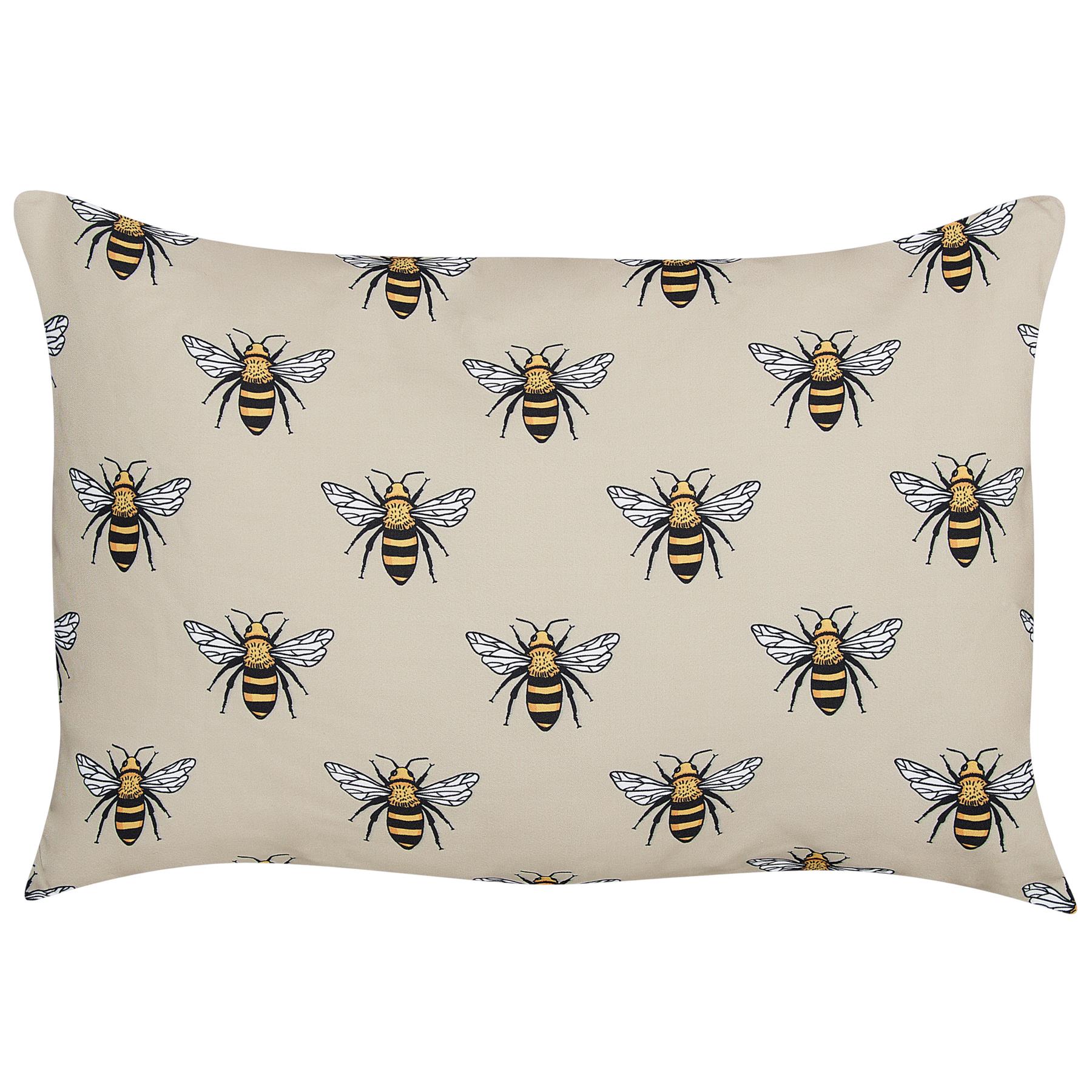 Beliani-CANNETO-Tuinkussen set van 2-Beige-40 x 60 cm-Polyester