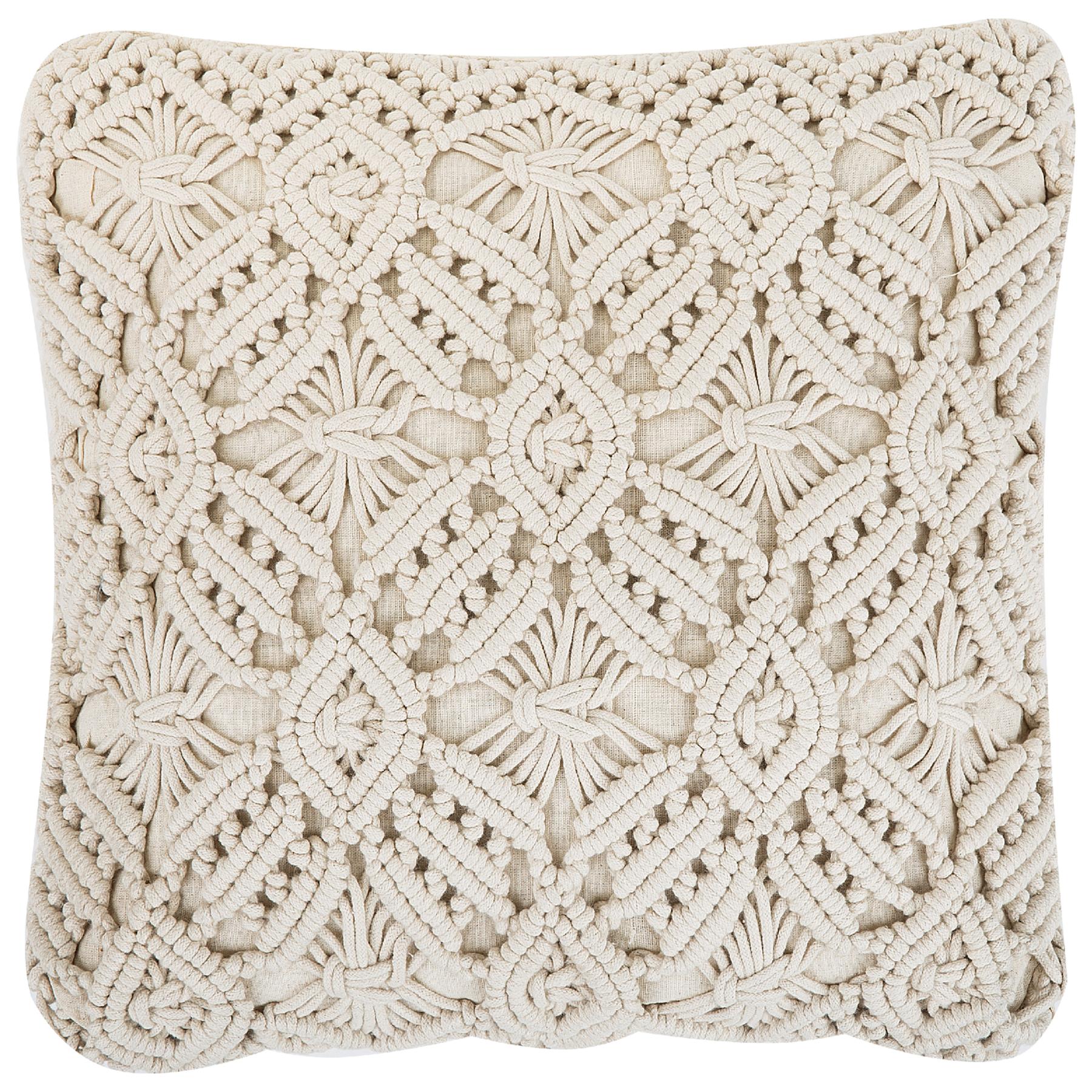 Beliani - ESENKOY - Sierkussen set van 2 - Beige - 50 x 50 cm - Katoen