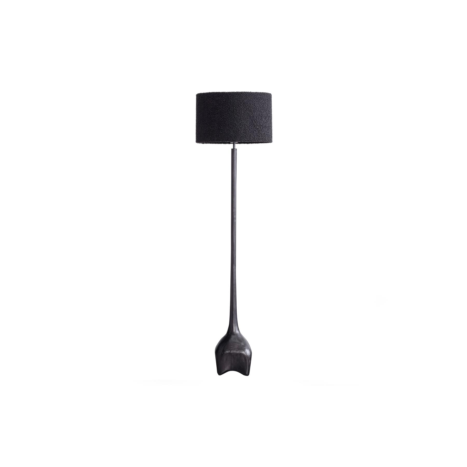WOOOD Exclusice Foss Lampenvoet - Aluminium - Zwart|Bruin - 129x18x18