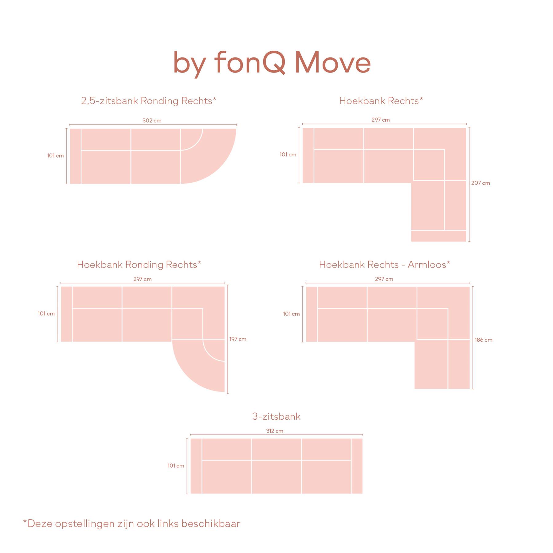 by fonQ Move Hoekbank Rechts - Zand