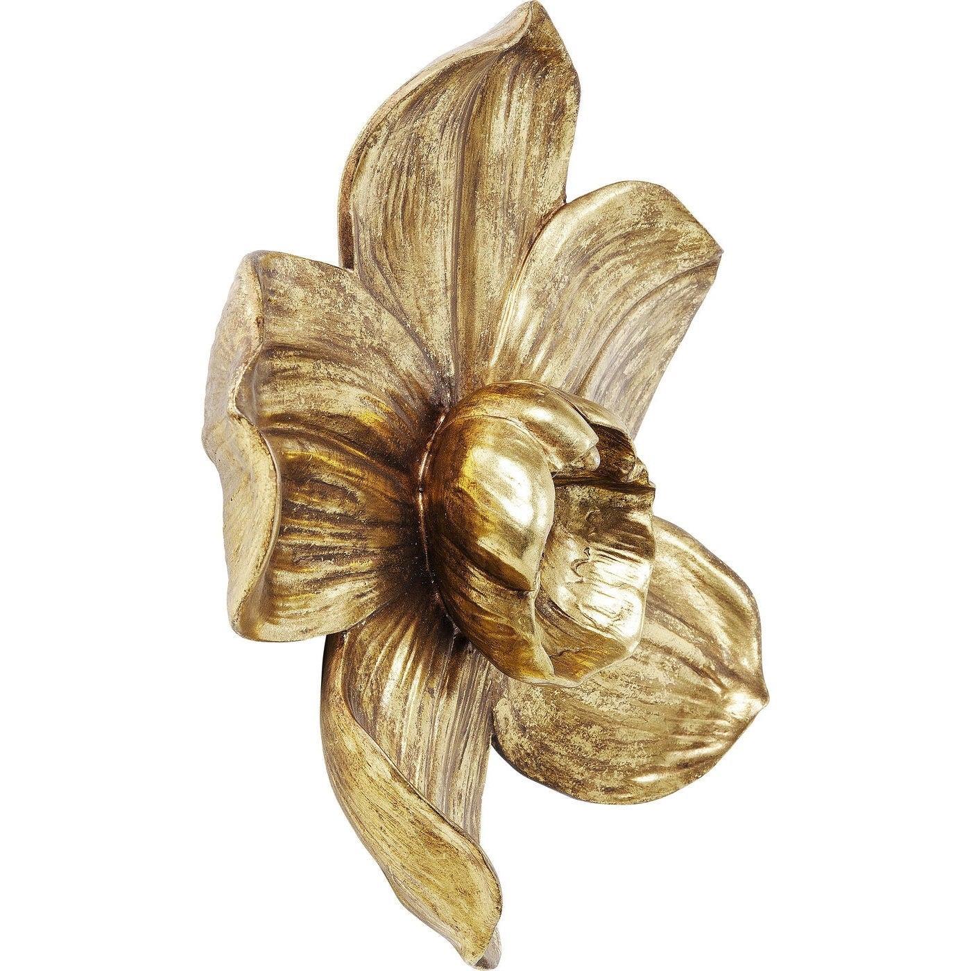 Wanddecoratie Orchid Goud 44cm