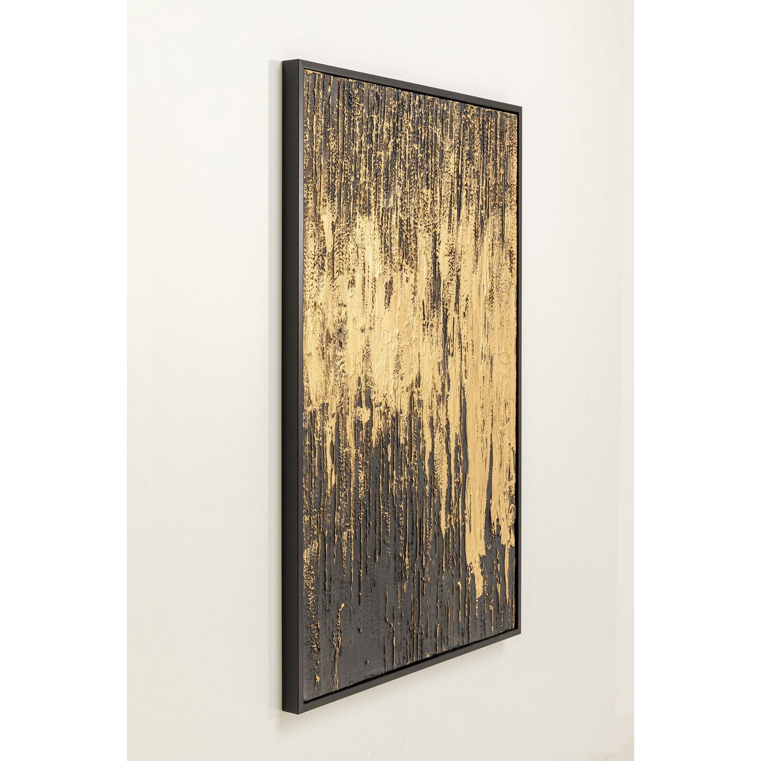 Kare Schilderij Abstract Black 80x120cm