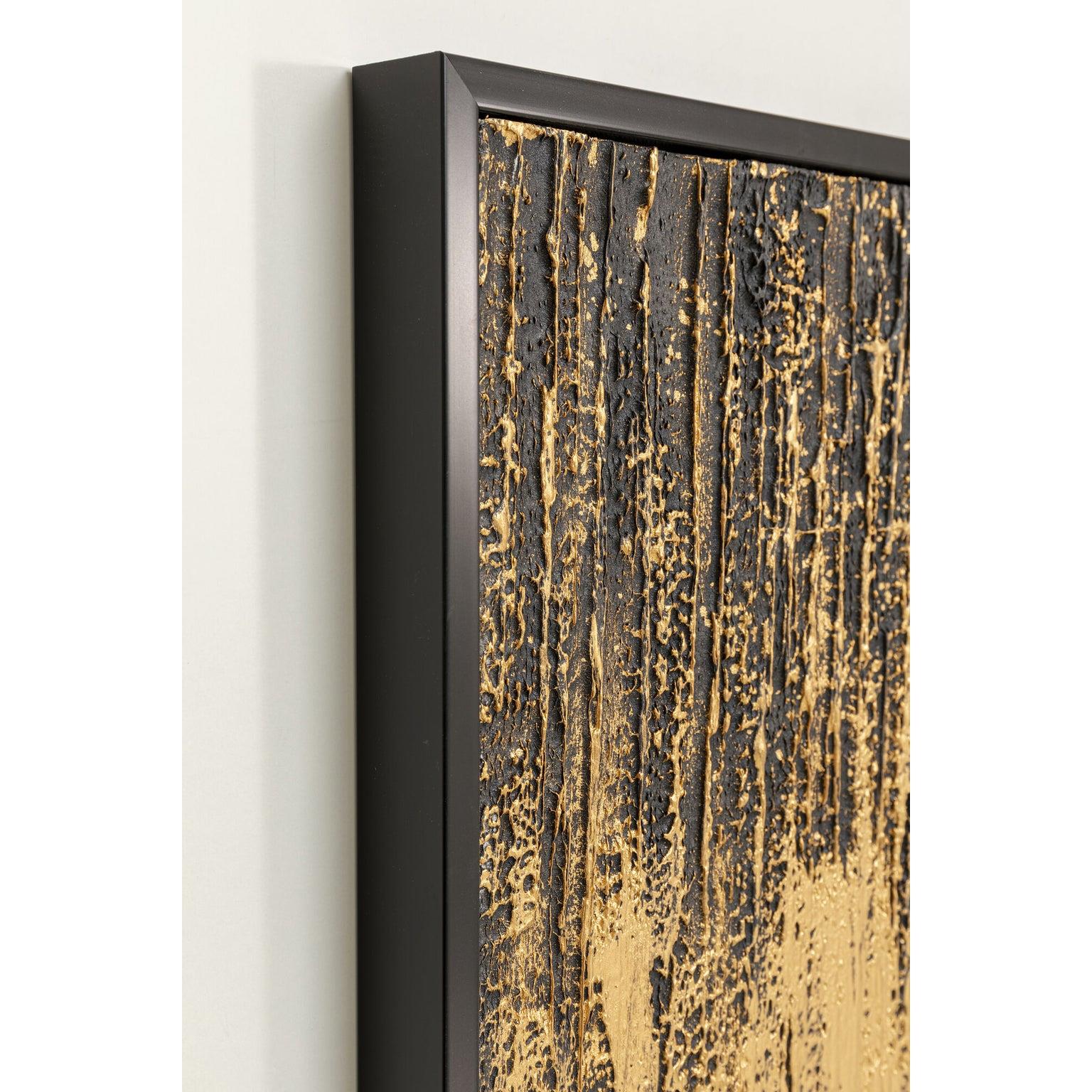 Kare Schilderij Abstract Black 80x120cm