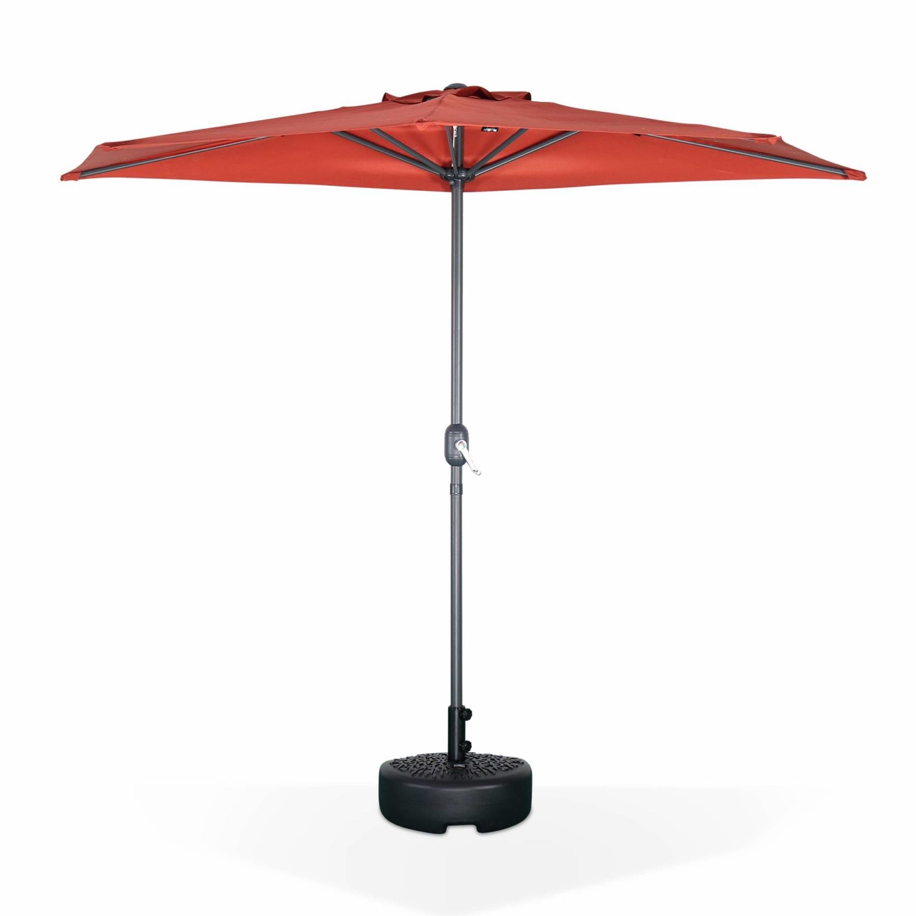 sweeek - Halve parasol voor balkon 2,5m met centrale mast