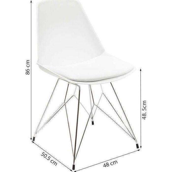 Kare Eetkamerstoel Wire White