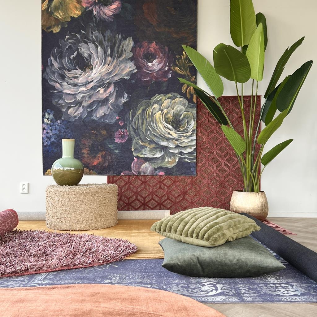 Sierkussen Beauty - Groen - Polyester - 60x60x0cm (BxHxD)