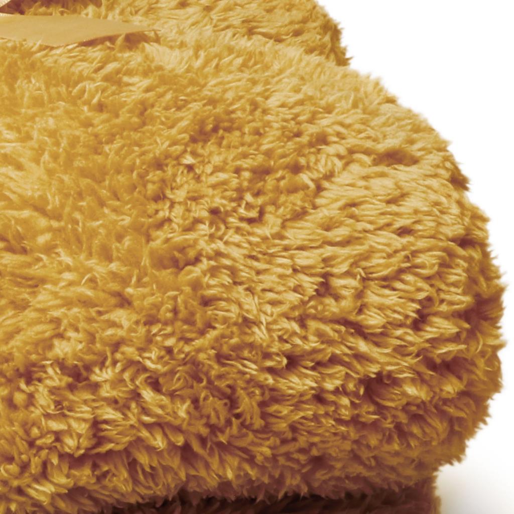 Unique Living Plaid Teddy - Oker - Polyester - 150x200x0cm (BxHxD)