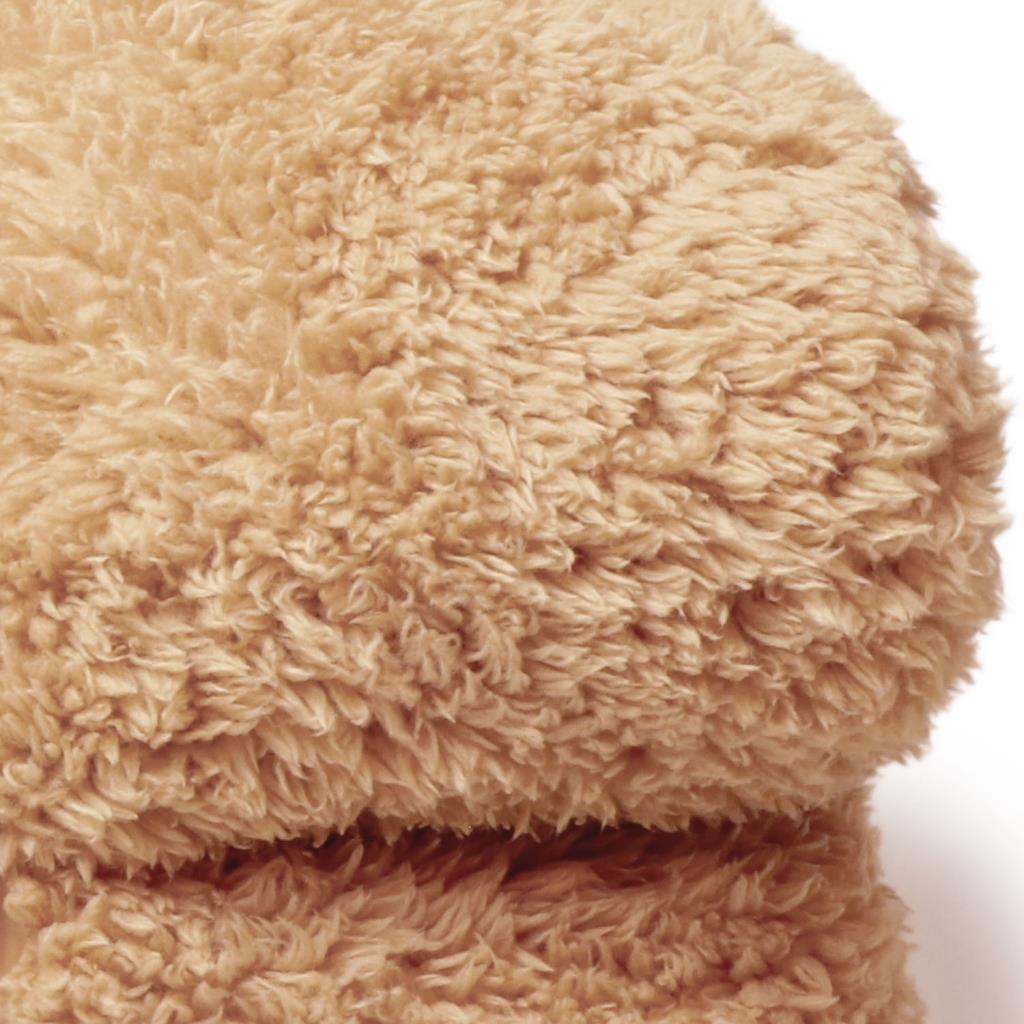 Unique Living Plaid Teddy - Geel - Polyester - 150x200x0cm (BxHxD)