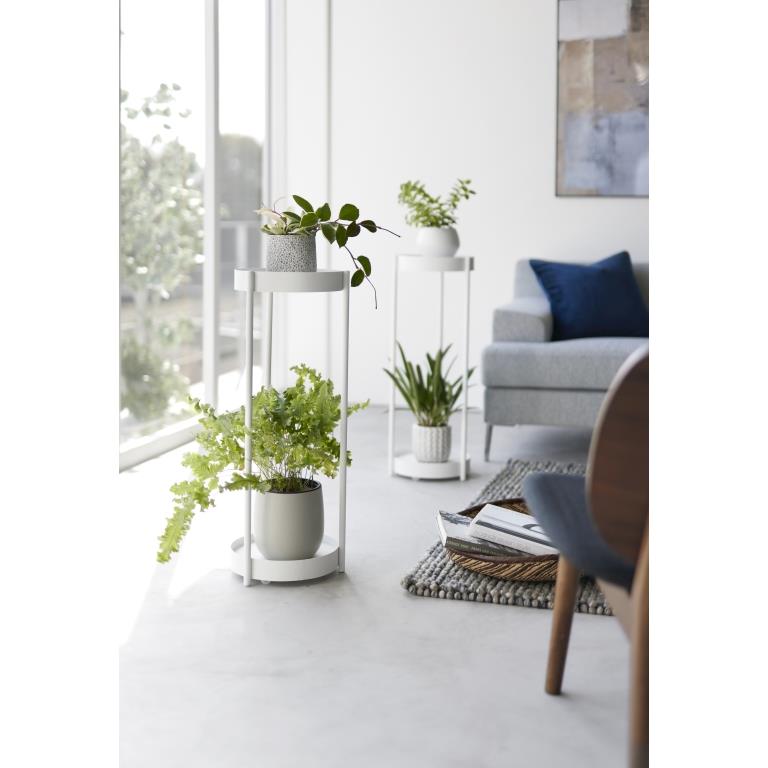 Yamazaki Plantenrek Binnen met Wielen - Tower - Wit