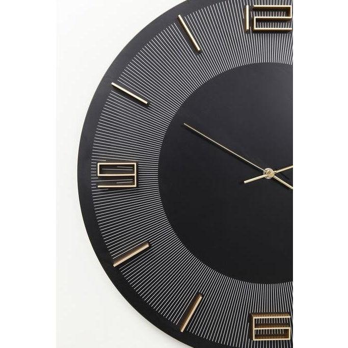 Kare Wandklok Leonardo Black Gold