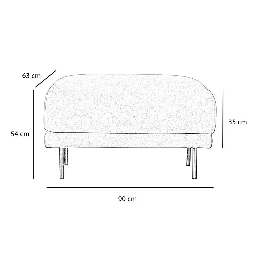 Bronx71 Hocker Denver velvet taupe