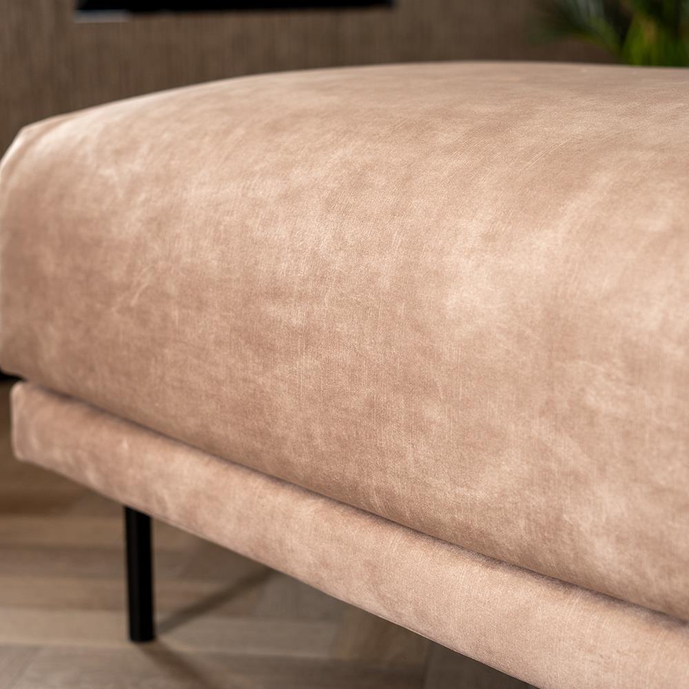 Bronx71 Hocker Denver velvet taupe