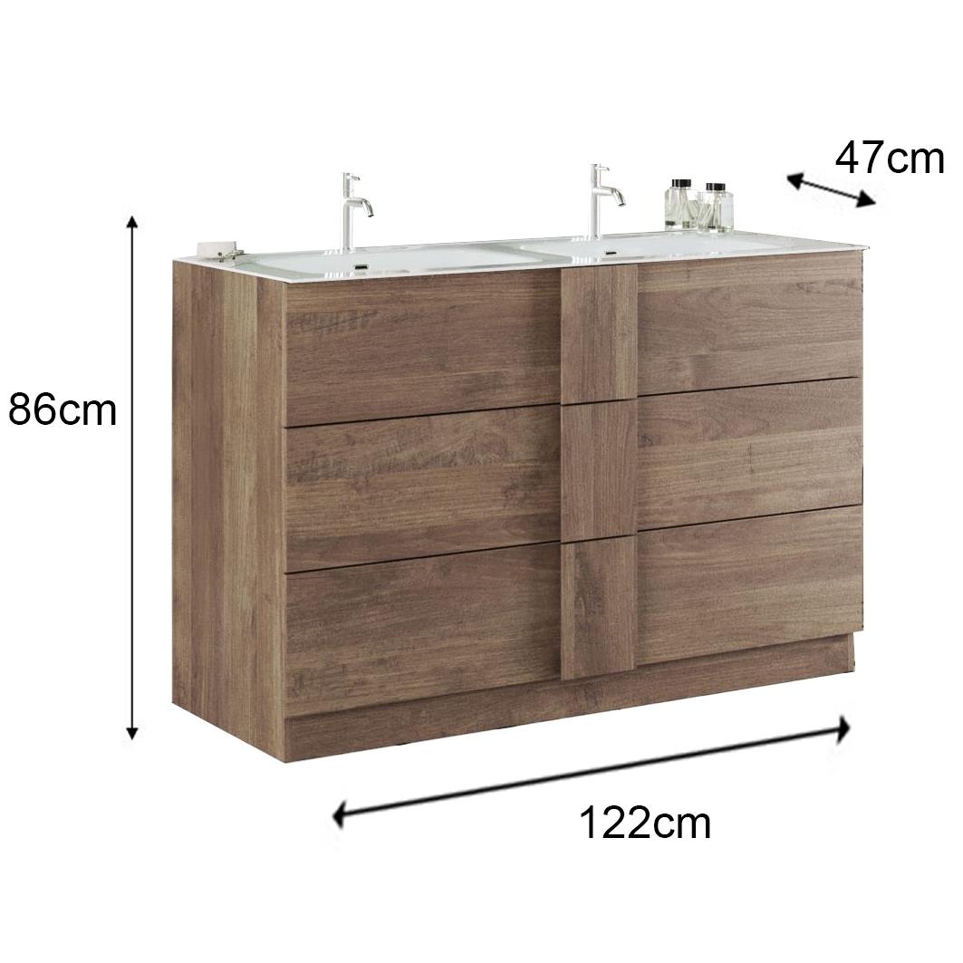 Benvenuto Design Jupiter 120 cm Staand Wastafel en Onderkast