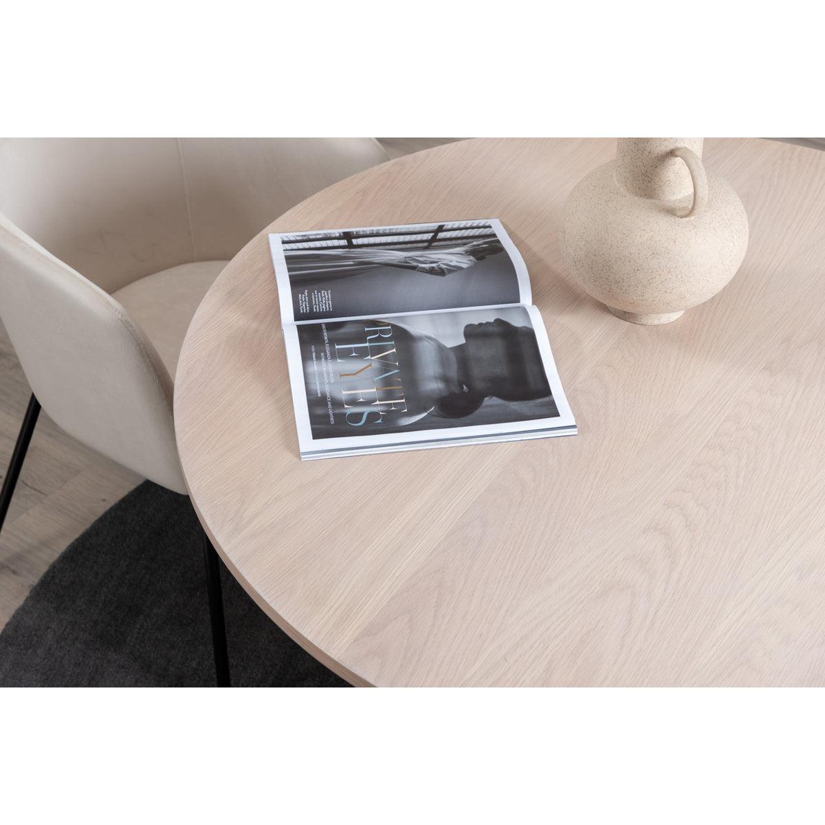 Rebellenclub Pokka Eetkamertafel - ø110 cm - Licht Eiken