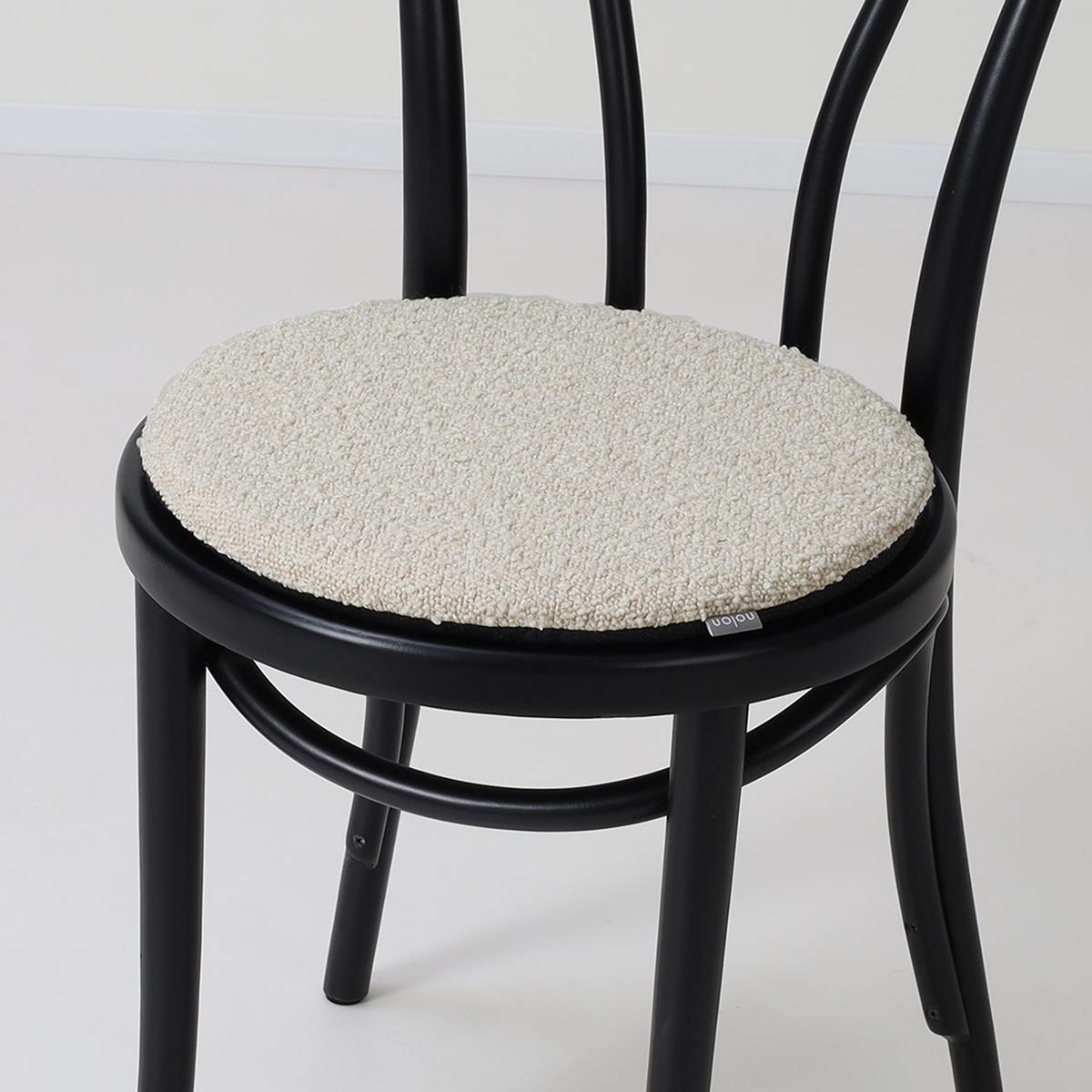 Nolon Lot Rond Stoelkussen Bouclé Beige