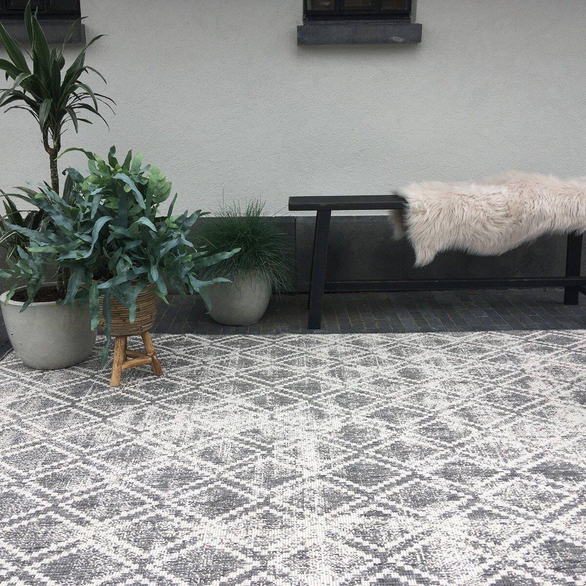 Eva Interior Buitenkleed Grijs Frost 240 x 340 cm