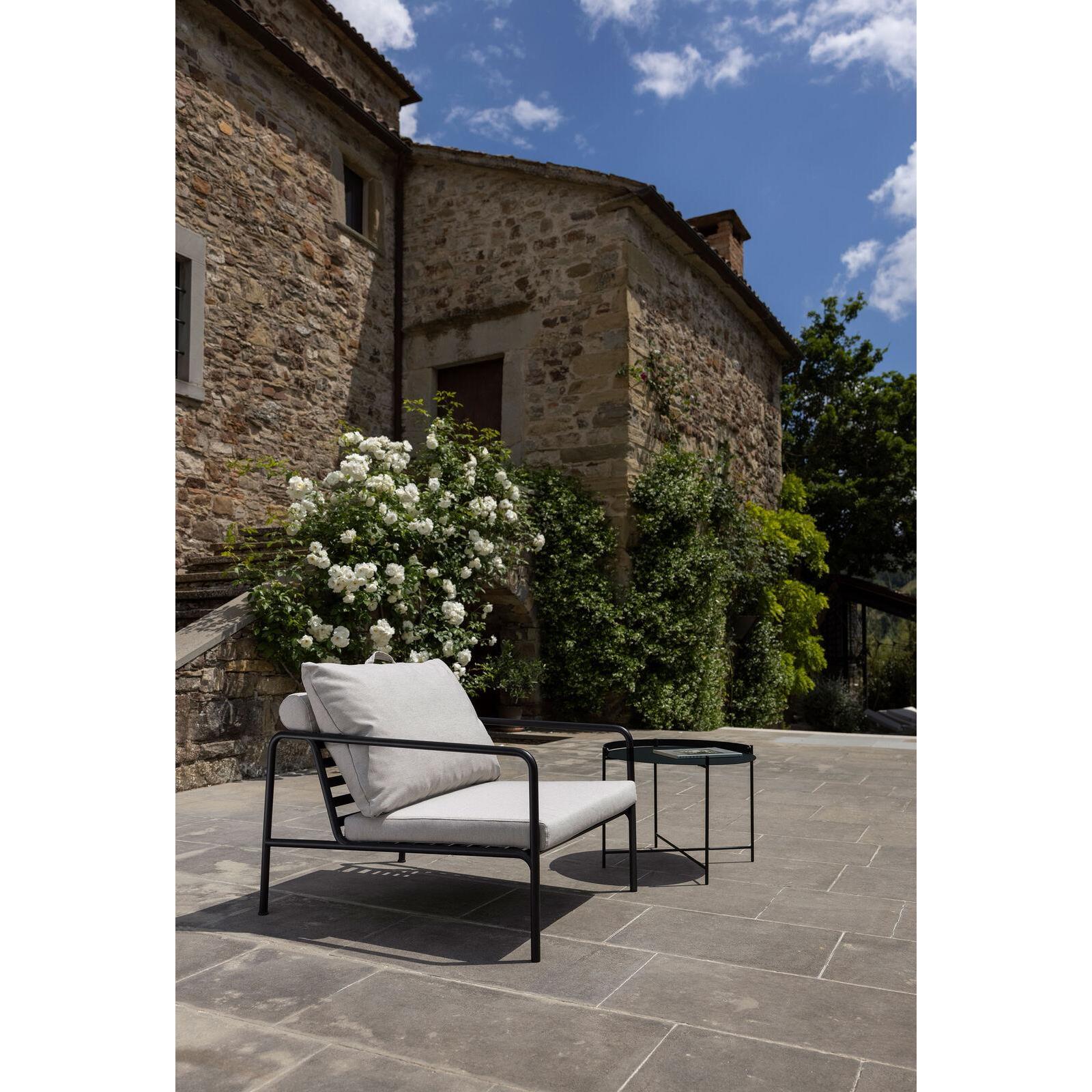 Houe Avon Lounge fauteuil frame zwart stof alpine heritage