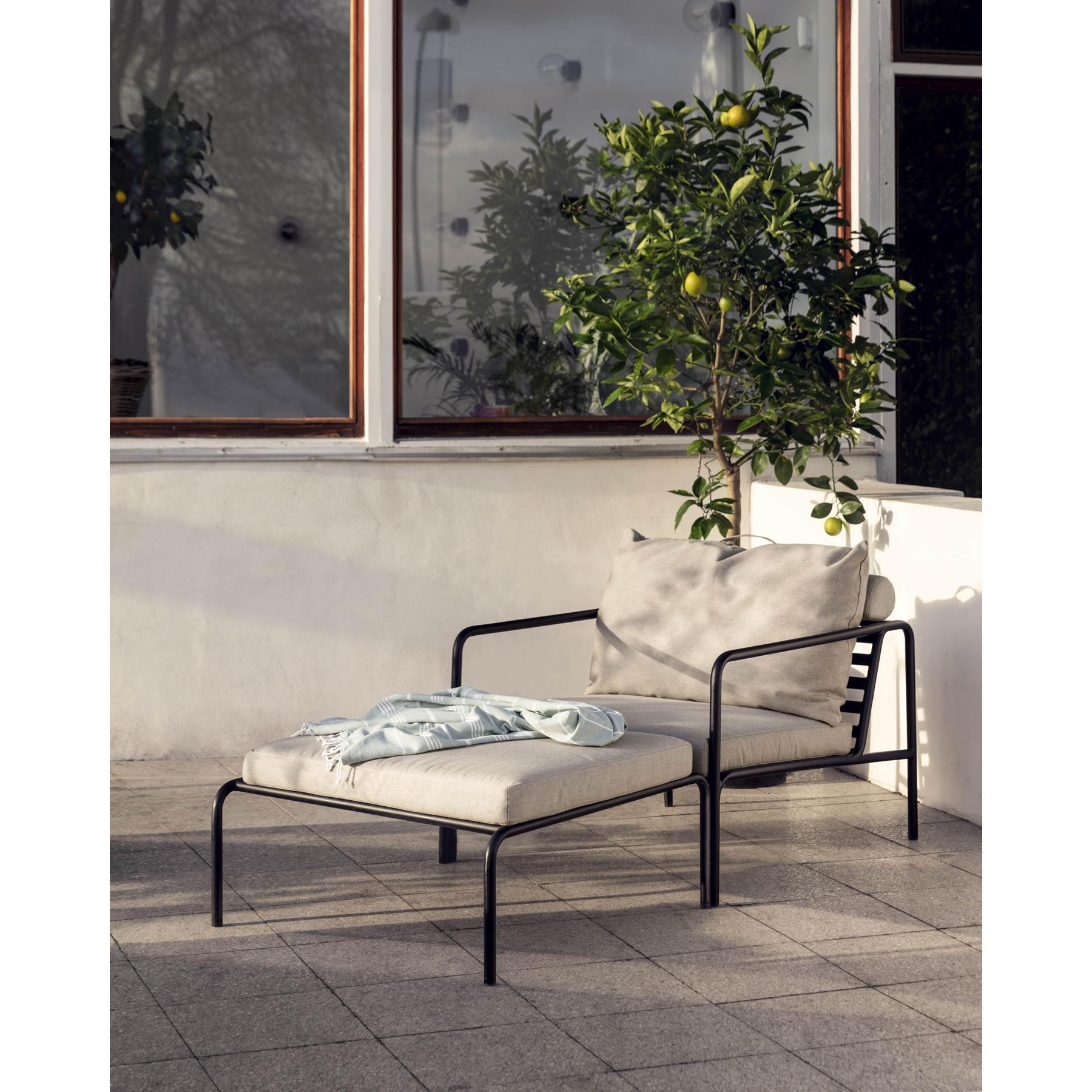 Houe Avon Lounge fauteuil frame zwart stof alpine heritage