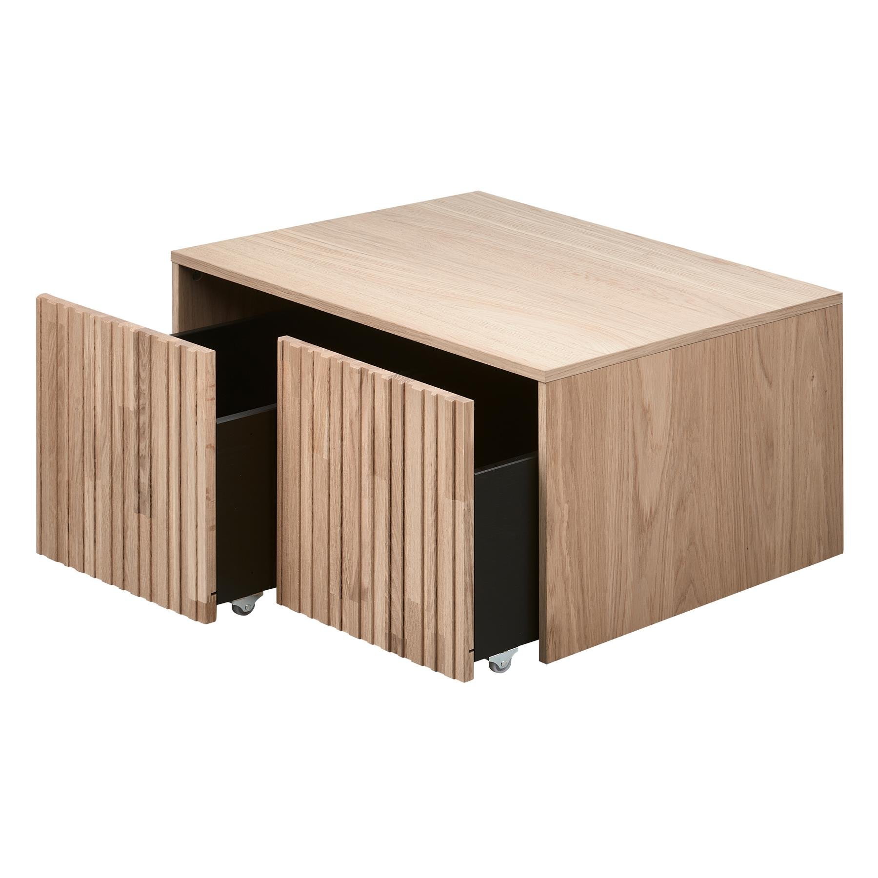 WOOOD New Gravure Kistbank B 88 cm - Eiken - Naturel
