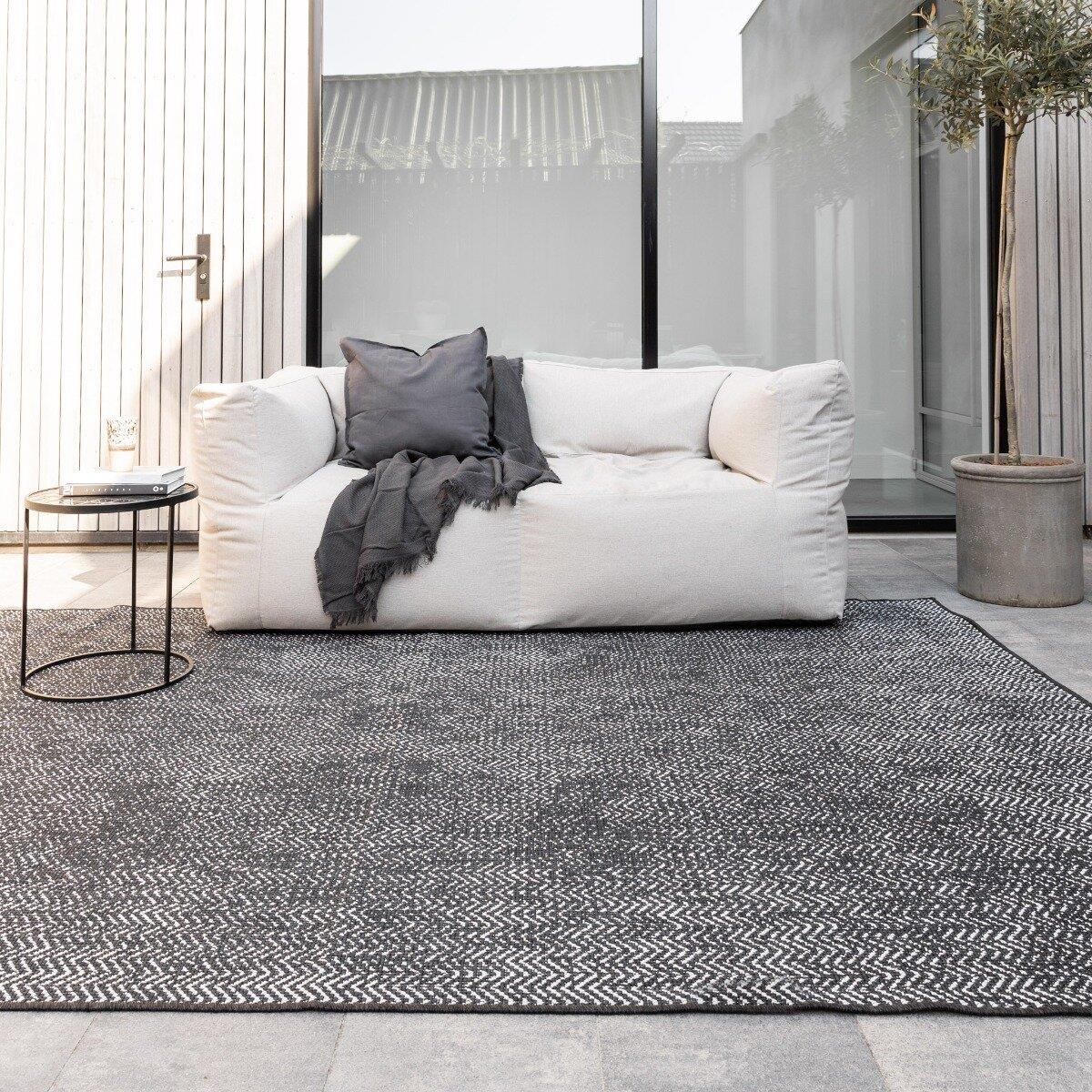 Eva Interior Buitenkleed Zwart Dahl 160 x 230 cm