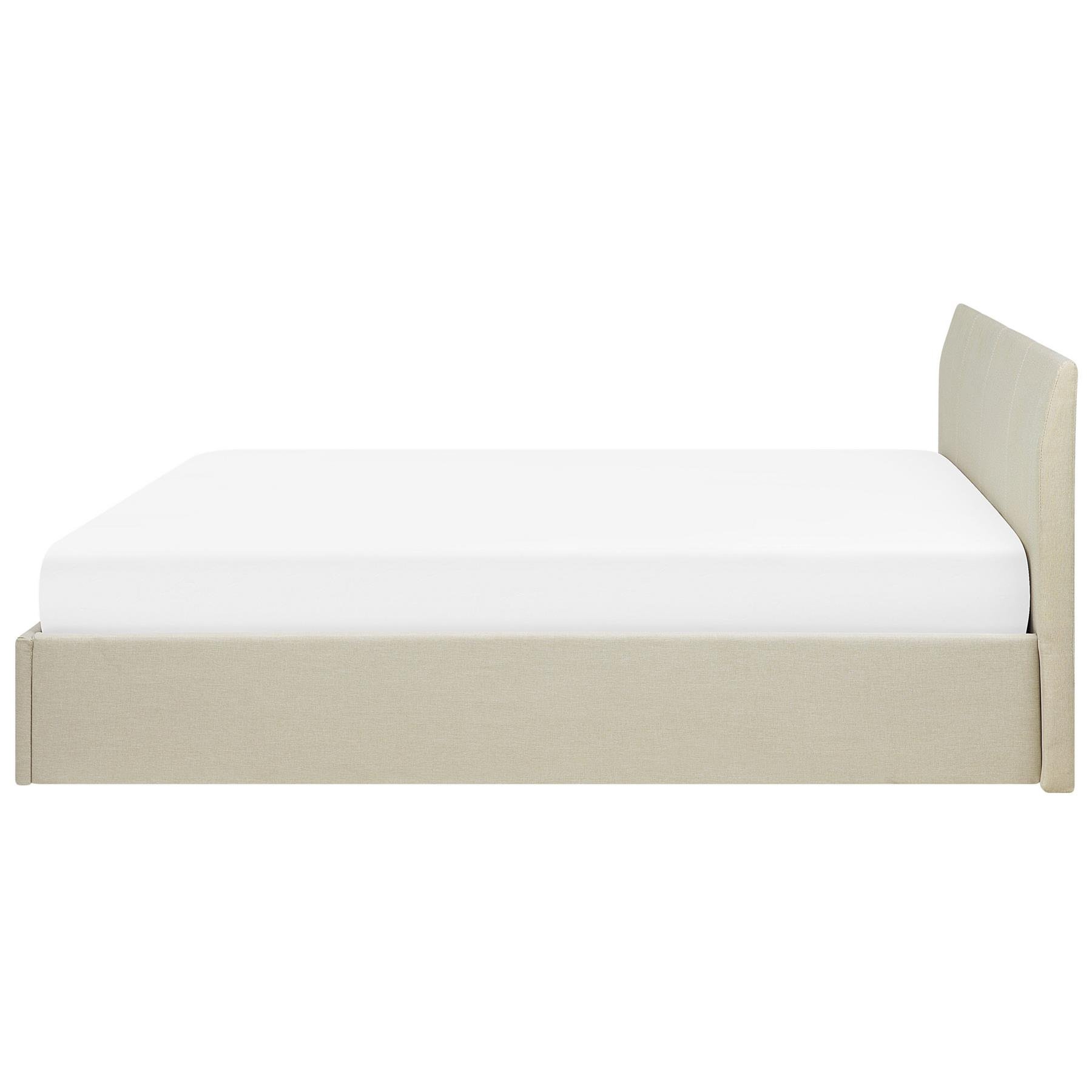 Beliani - ORBEY - Tweepersoonsbed - Beige - 180 x 200 cm - Polyester