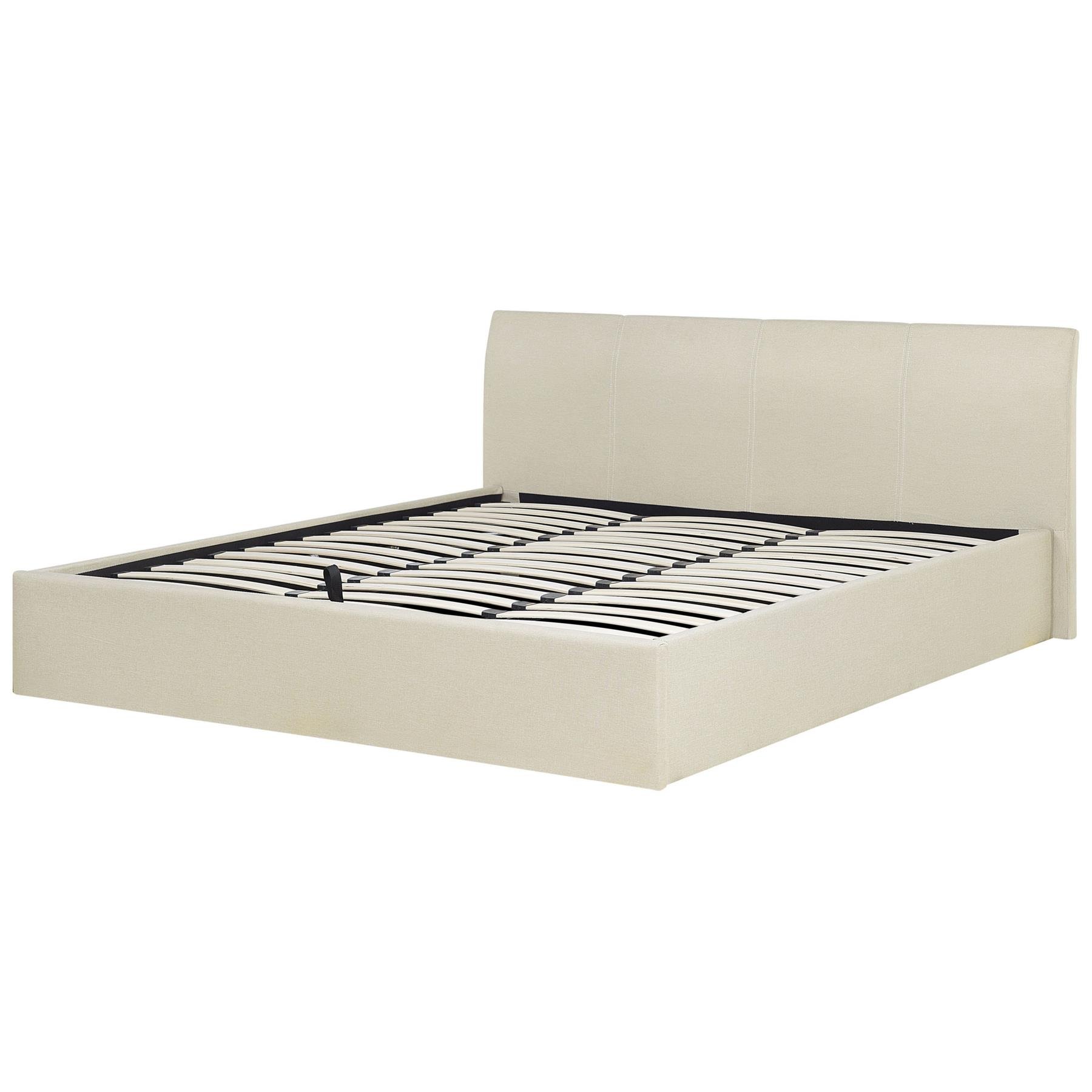 Beliani - ORBEY - Tweepersoonsbed - Beige - 180 x 200 cm - Polyester