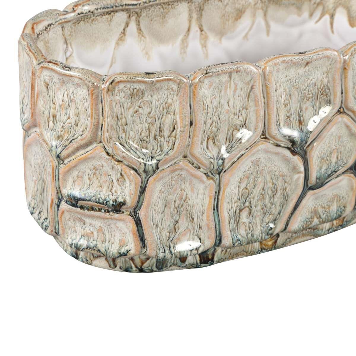 PTMD Bloempot Madge - 26x14x13 cm - Keramiek - Creme